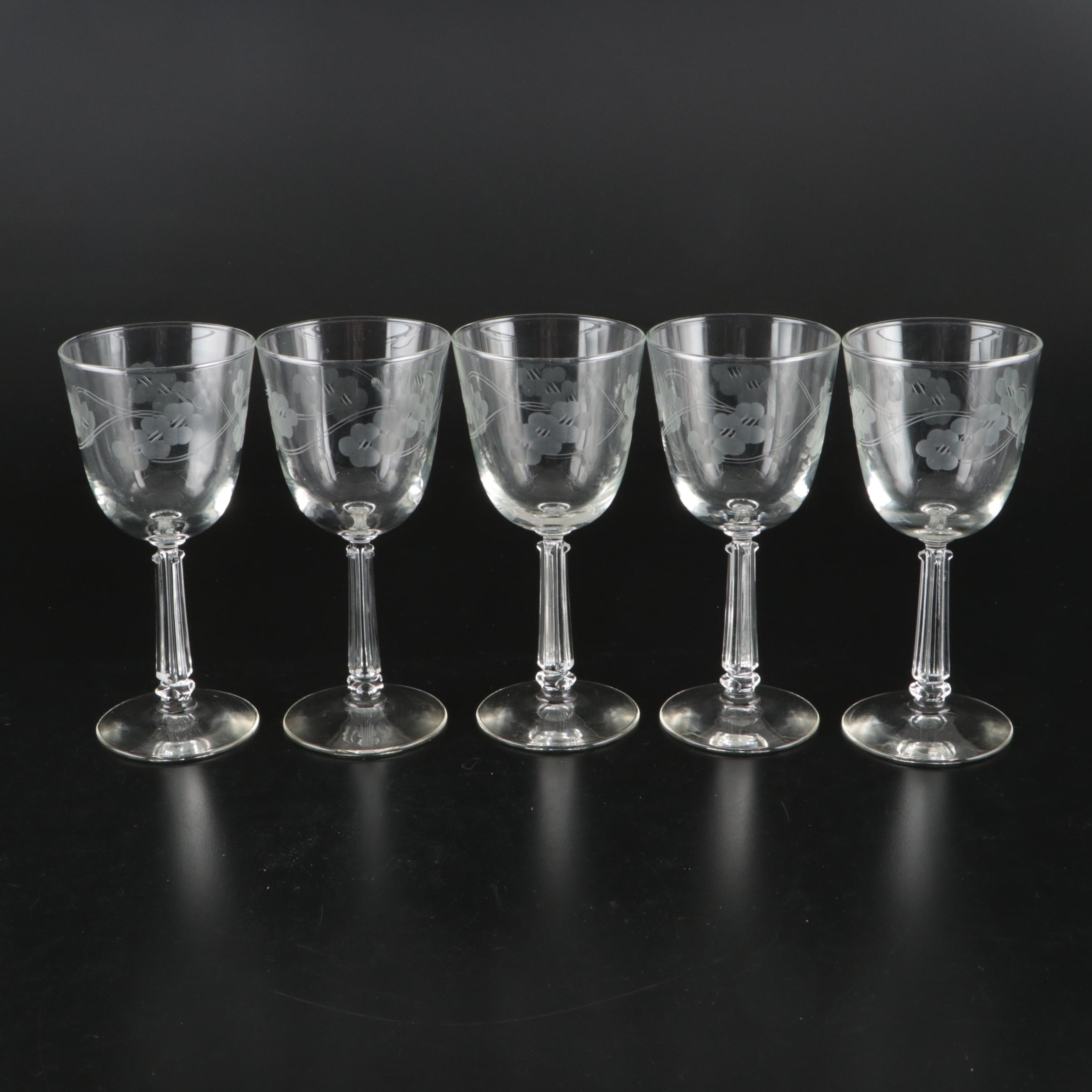 Libbey Glass Company "Brookdale" Wine Glasses