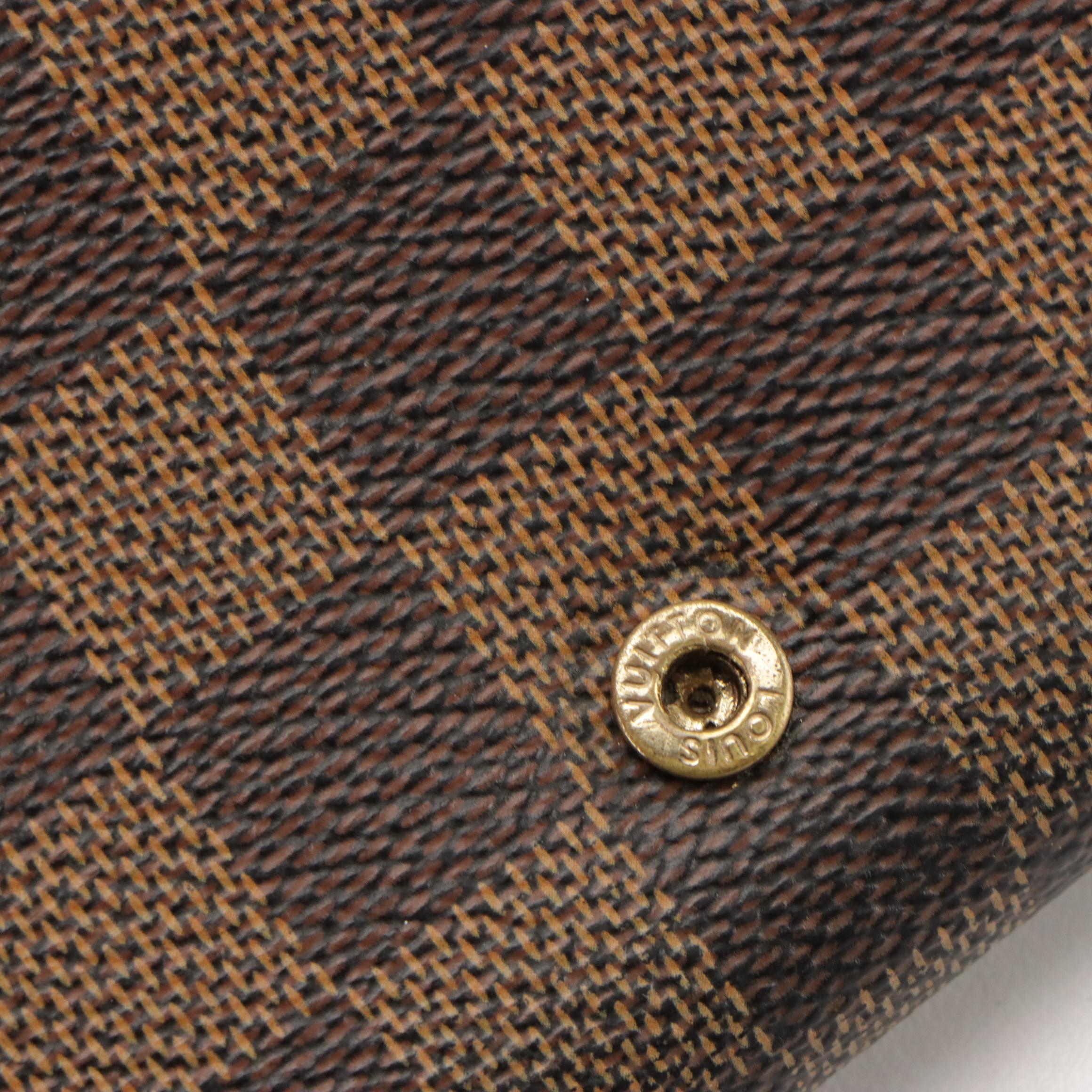 Louis Vuitton Porte-Monnaie Billets Trésor Compact Wallet in Damier Ebene