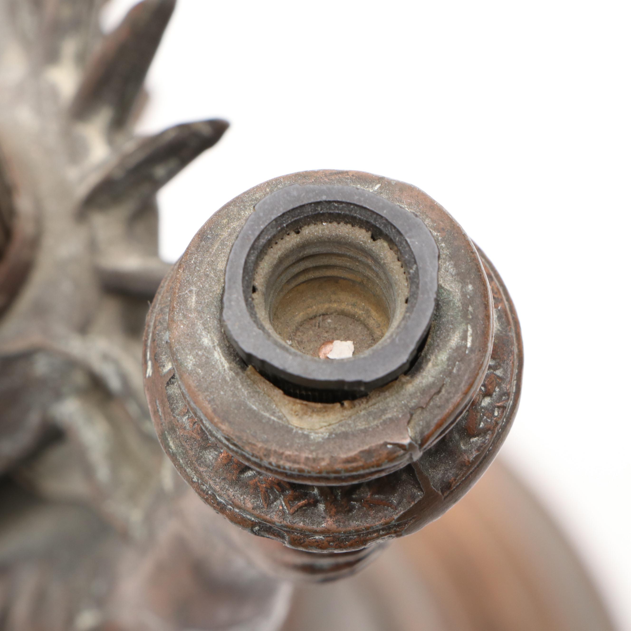 Statue of Liberty Copper on Spelter Souvenir Table Lamp, 20th Century
