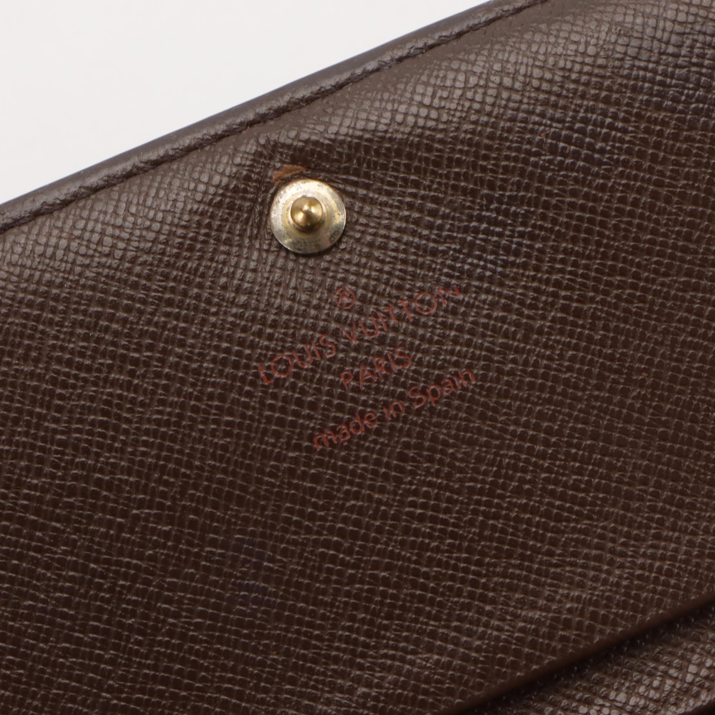 Louis Vuitton Porte-Monnaie Billets Trésor Compact Wallet in Damier Ebene