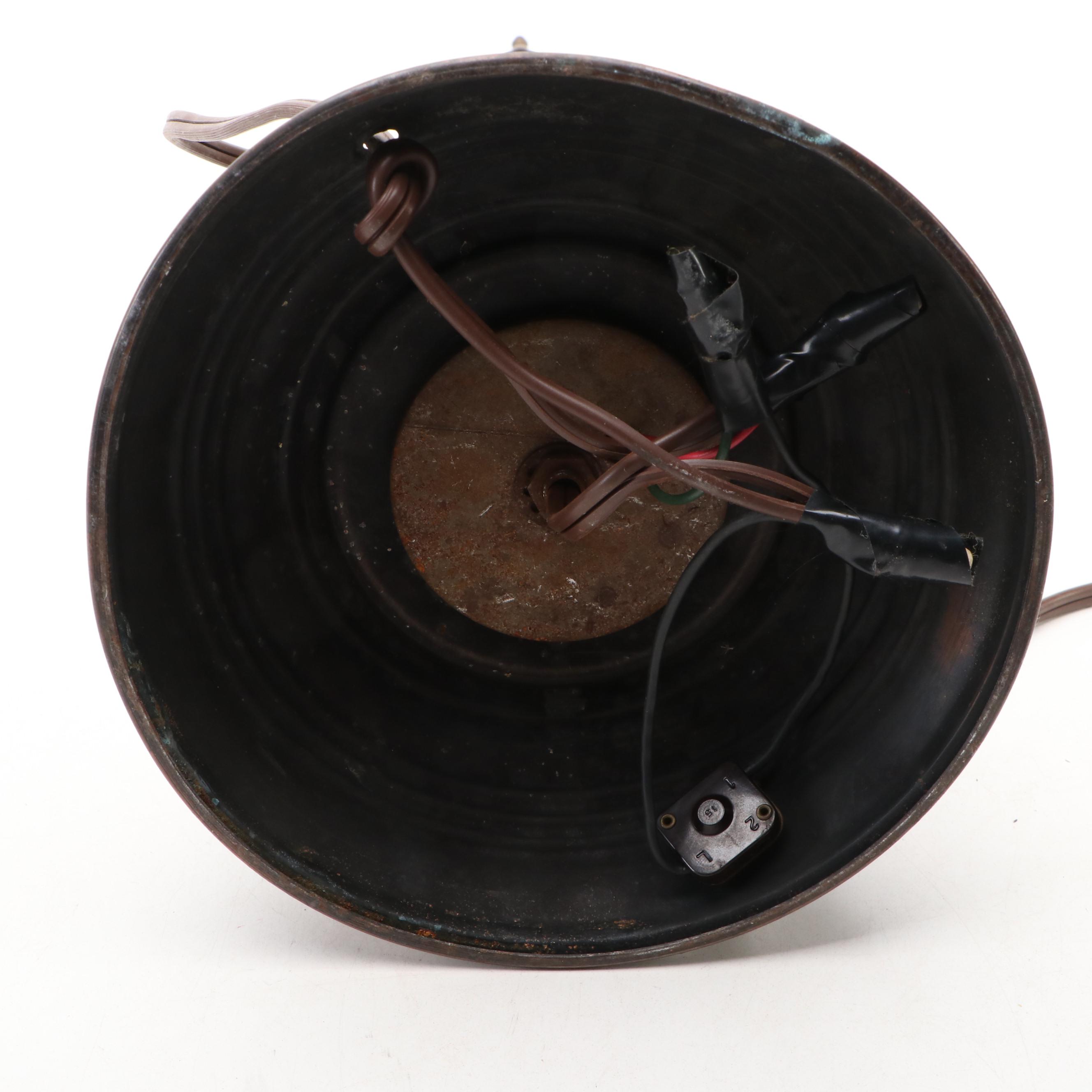 Statue of Liberty Copper on Spelter Souvenir Table Lamp, 20th Century