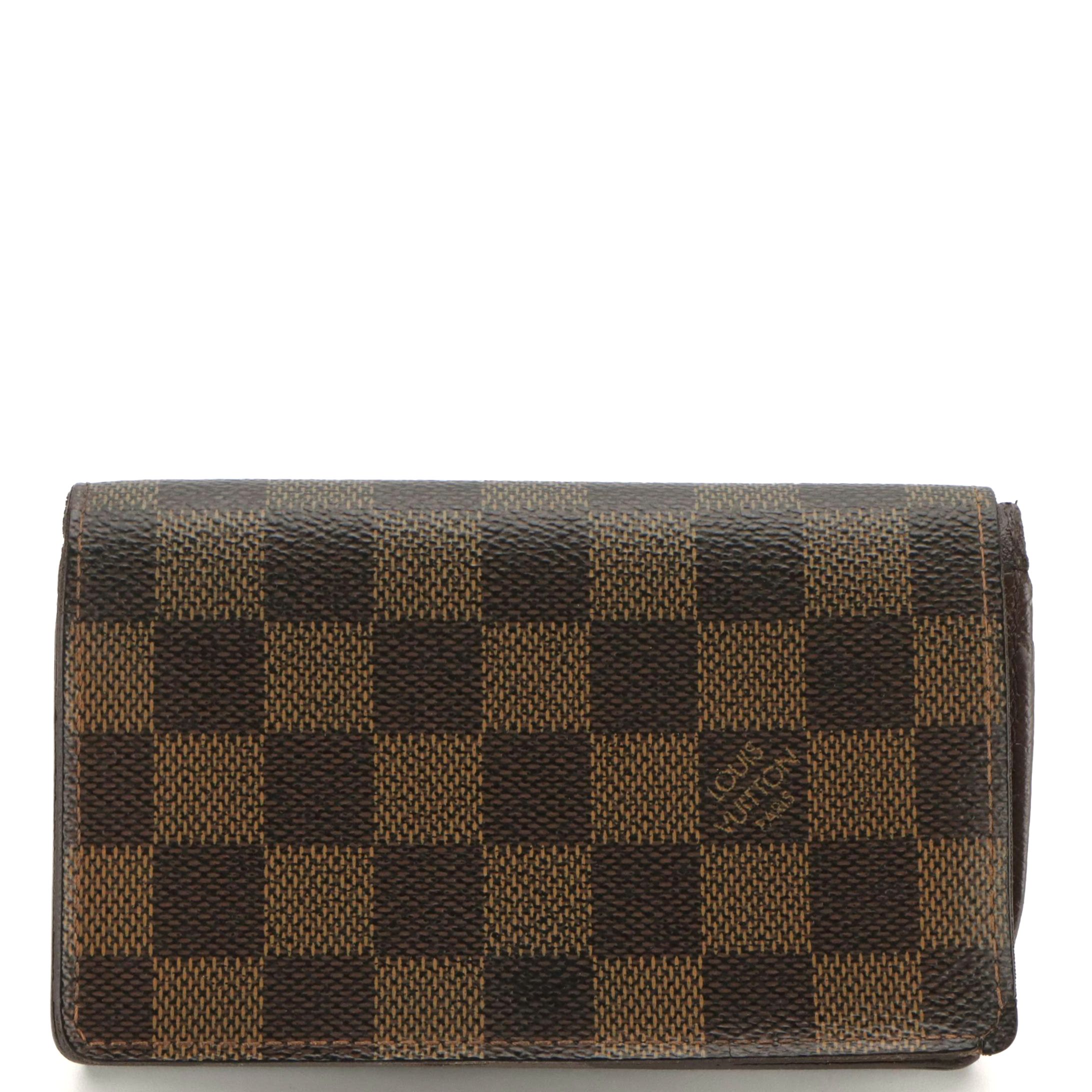 Louis Vuitton Porte-Monnaie Billets Trésor Compact Wallet in Damier Ebene