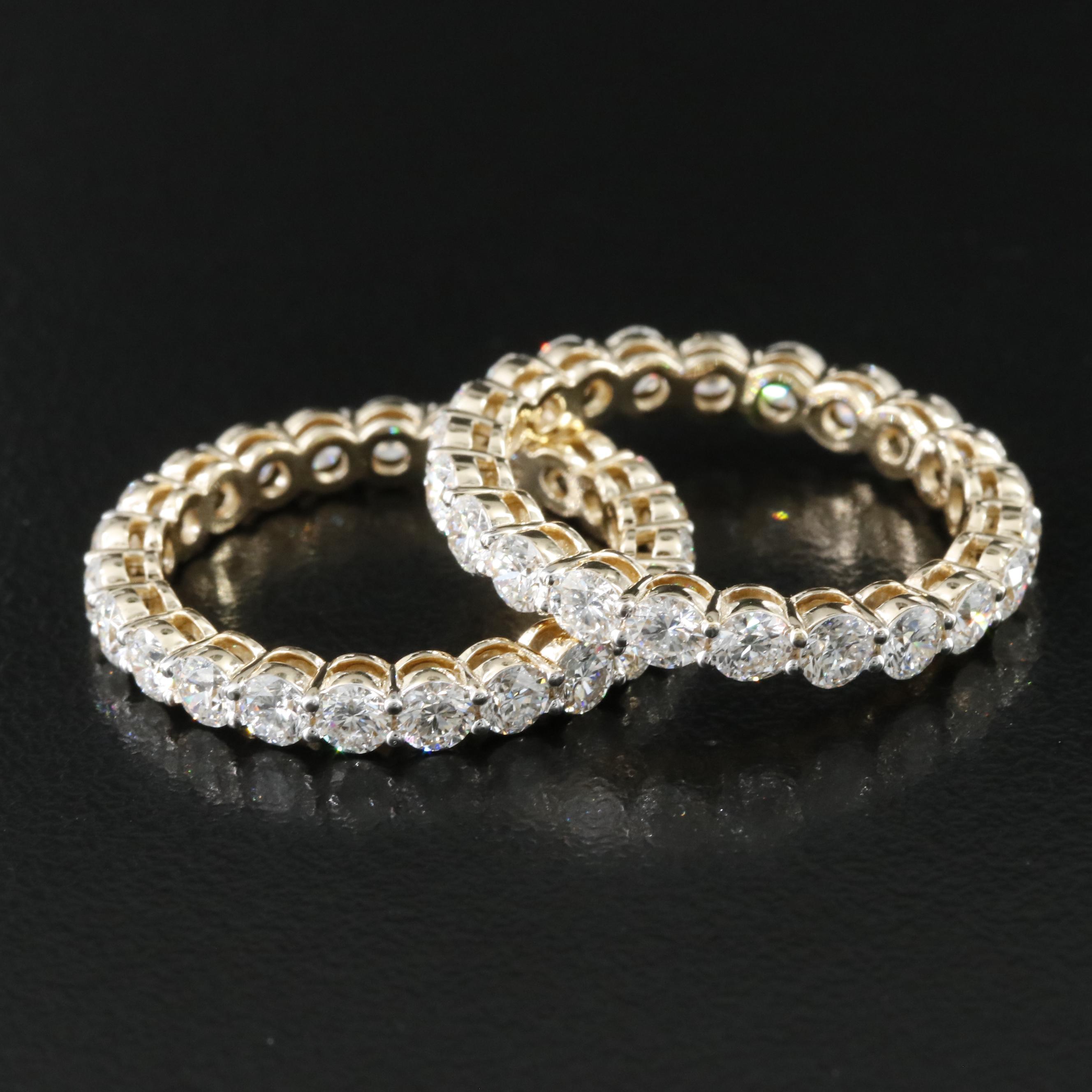 14K 4.41 CTW Lab Grown Diamond Eternity Bands