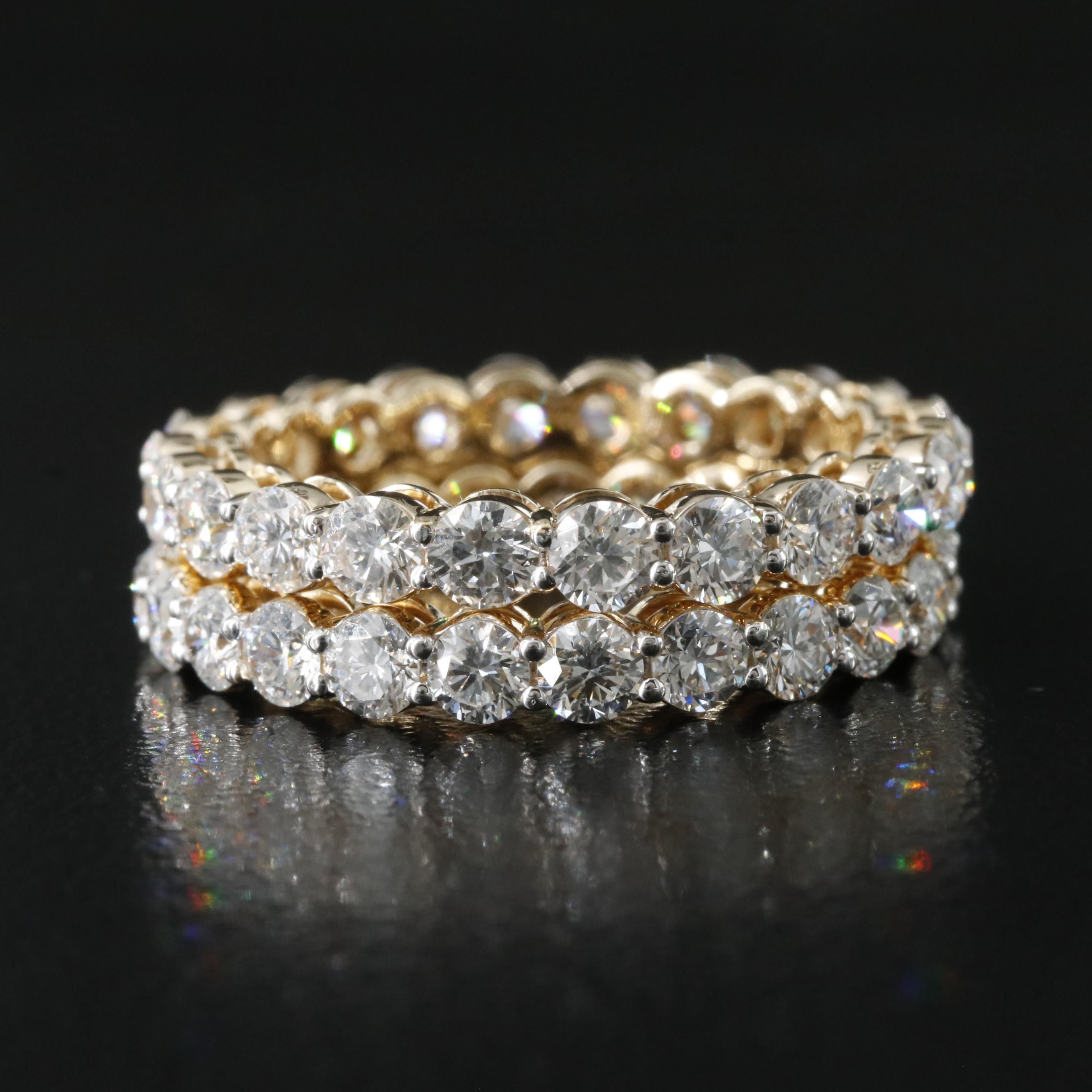 14K 4.41 CTW Lab Grown Diamond Eternity Bands
