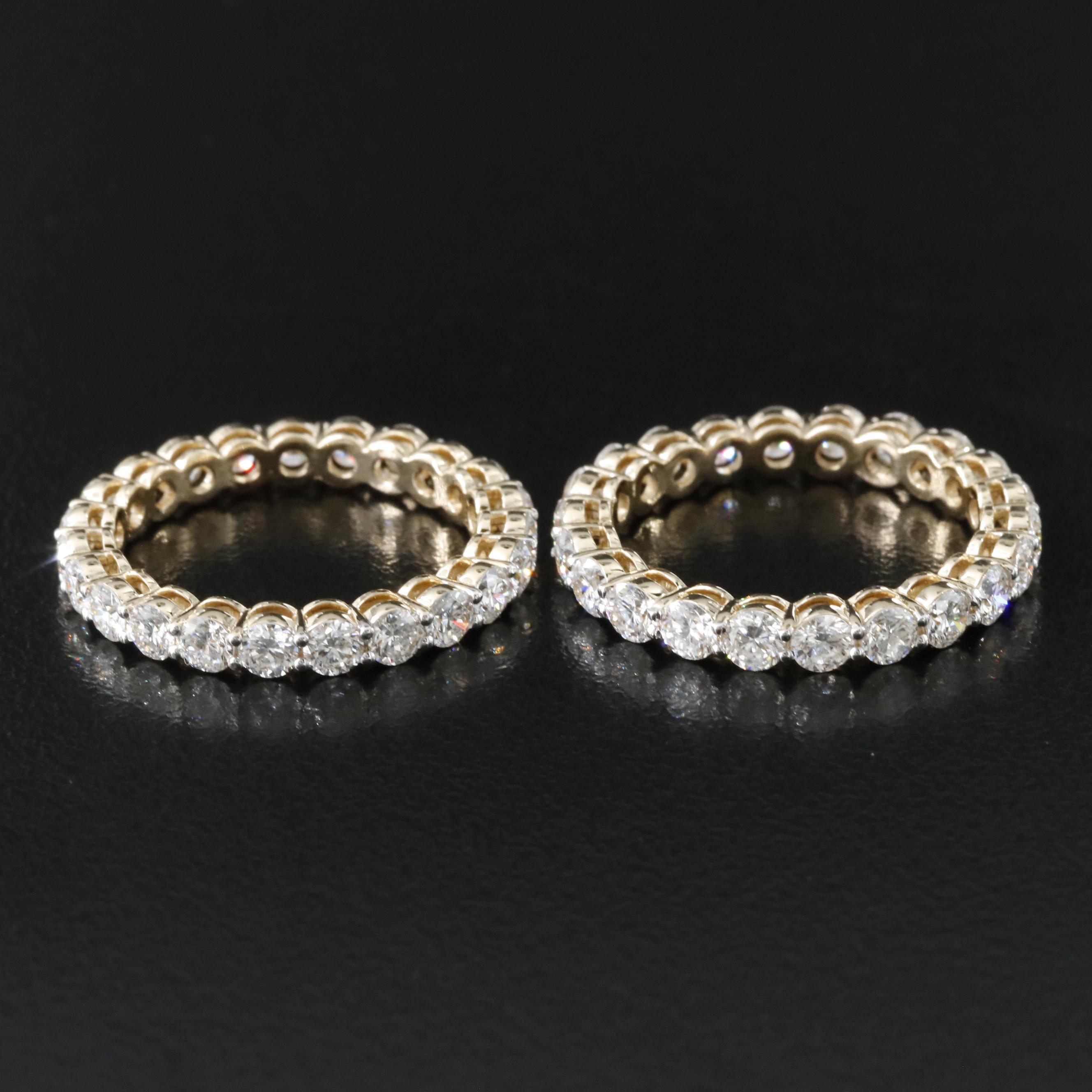 14K 4.41 CTW Lab Grown Diamond Eternity Bands