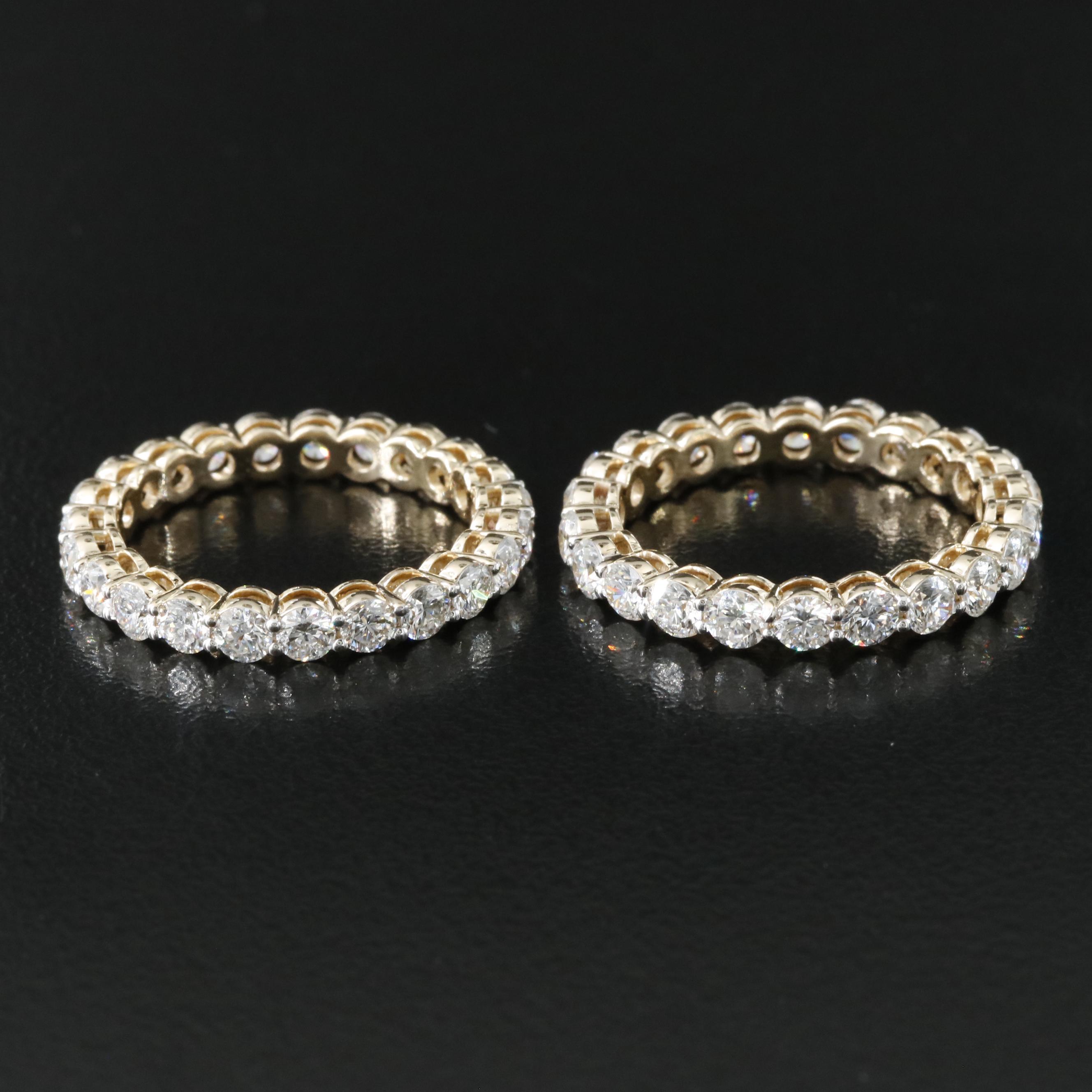 14K 4.41 CTW Lab Grown Diamond Eternity Bands