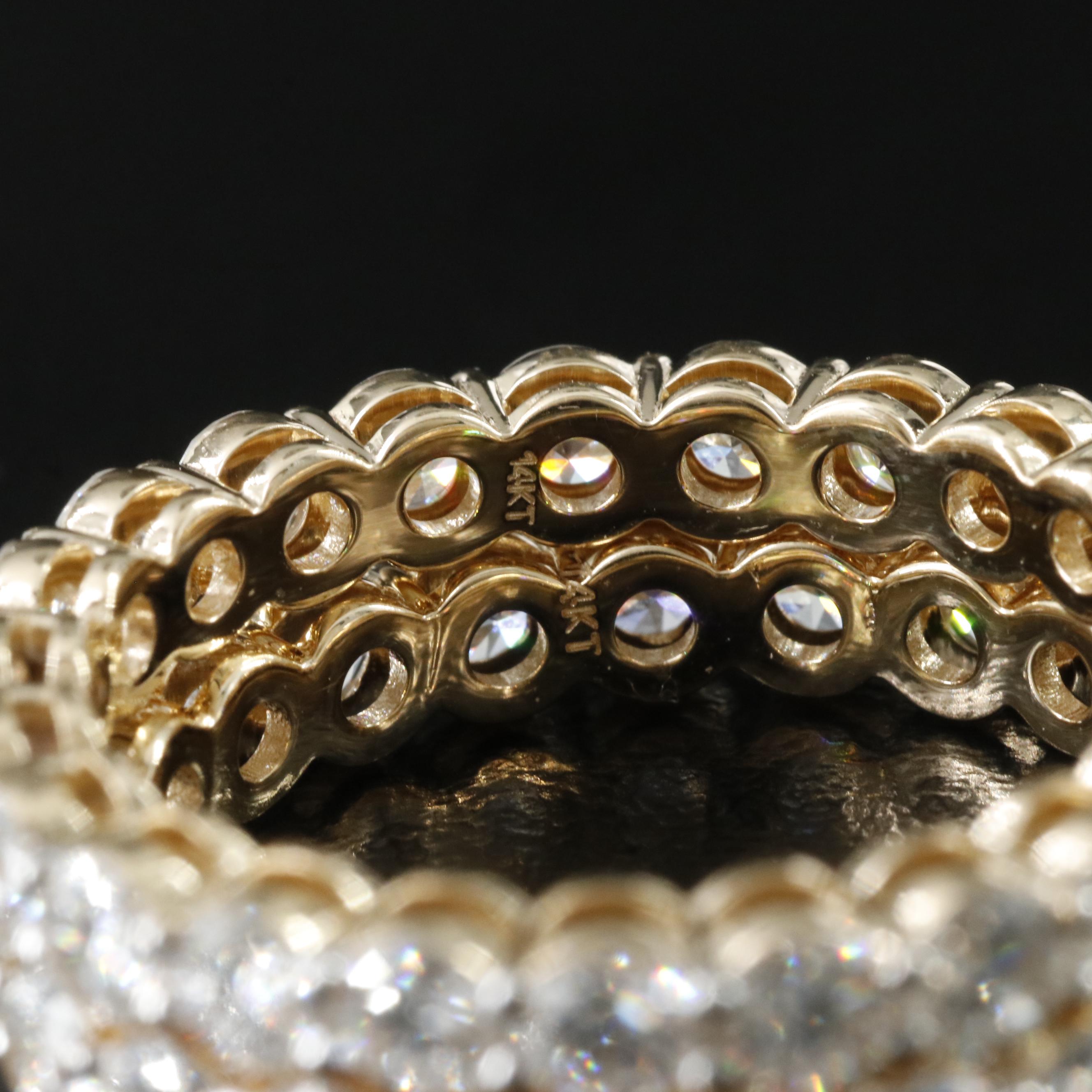 14K 4.41 CTW Lab Grown Diamond Eternity Bands