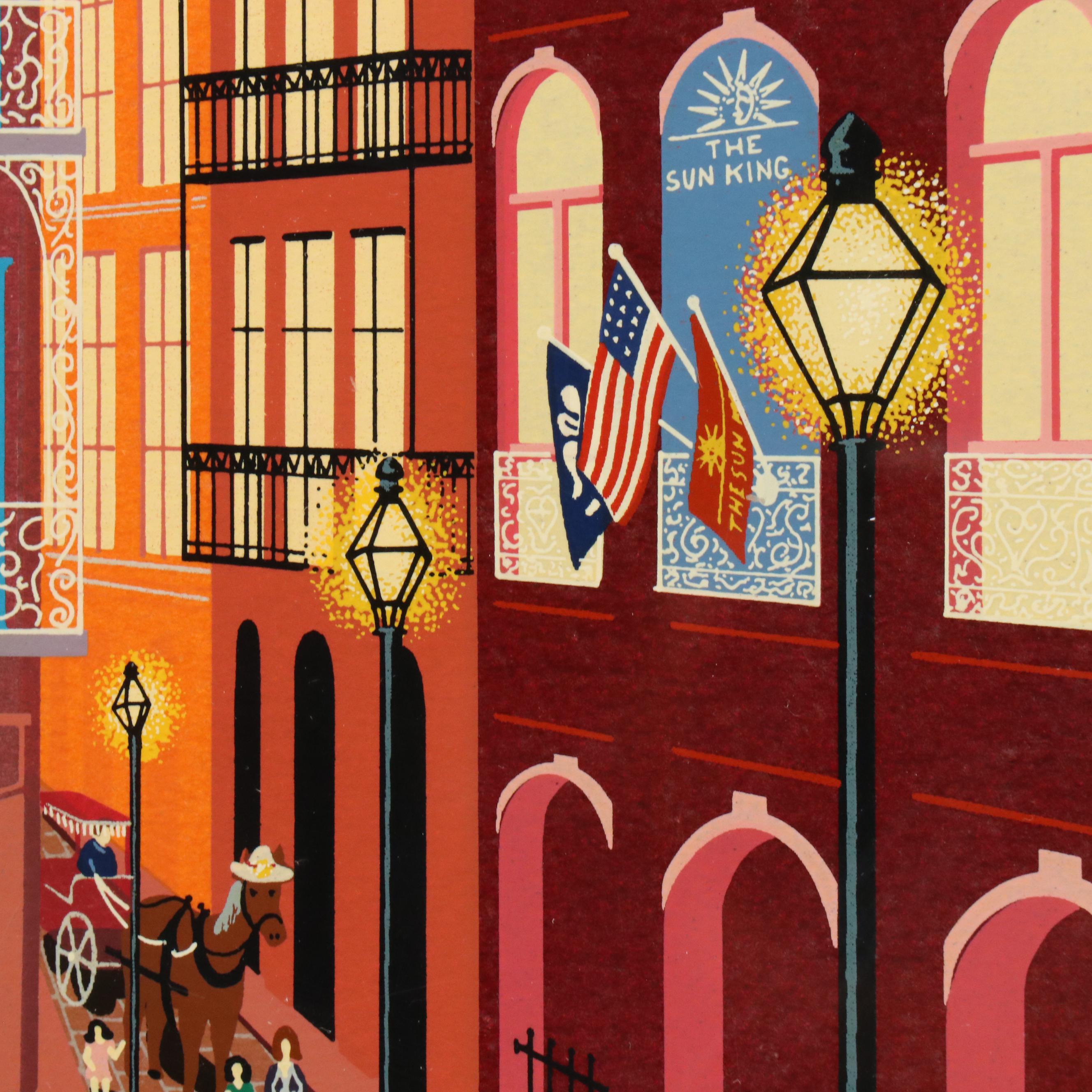 Melanie Taylor Kent Serigraph "Portraits in the Park," 1985