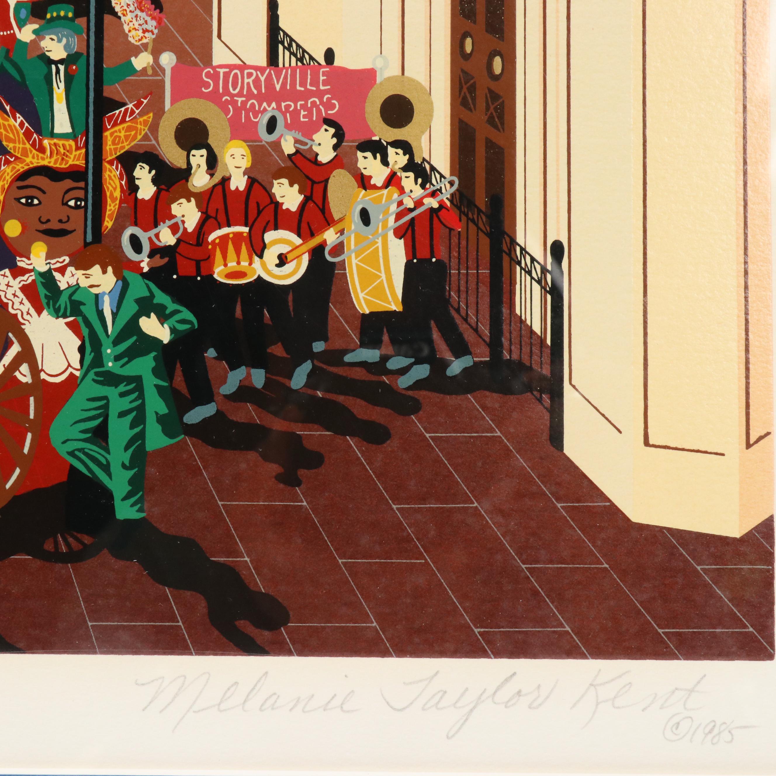 Melanie Taylor Kent Serigraph "Portraits in the Park," 1985