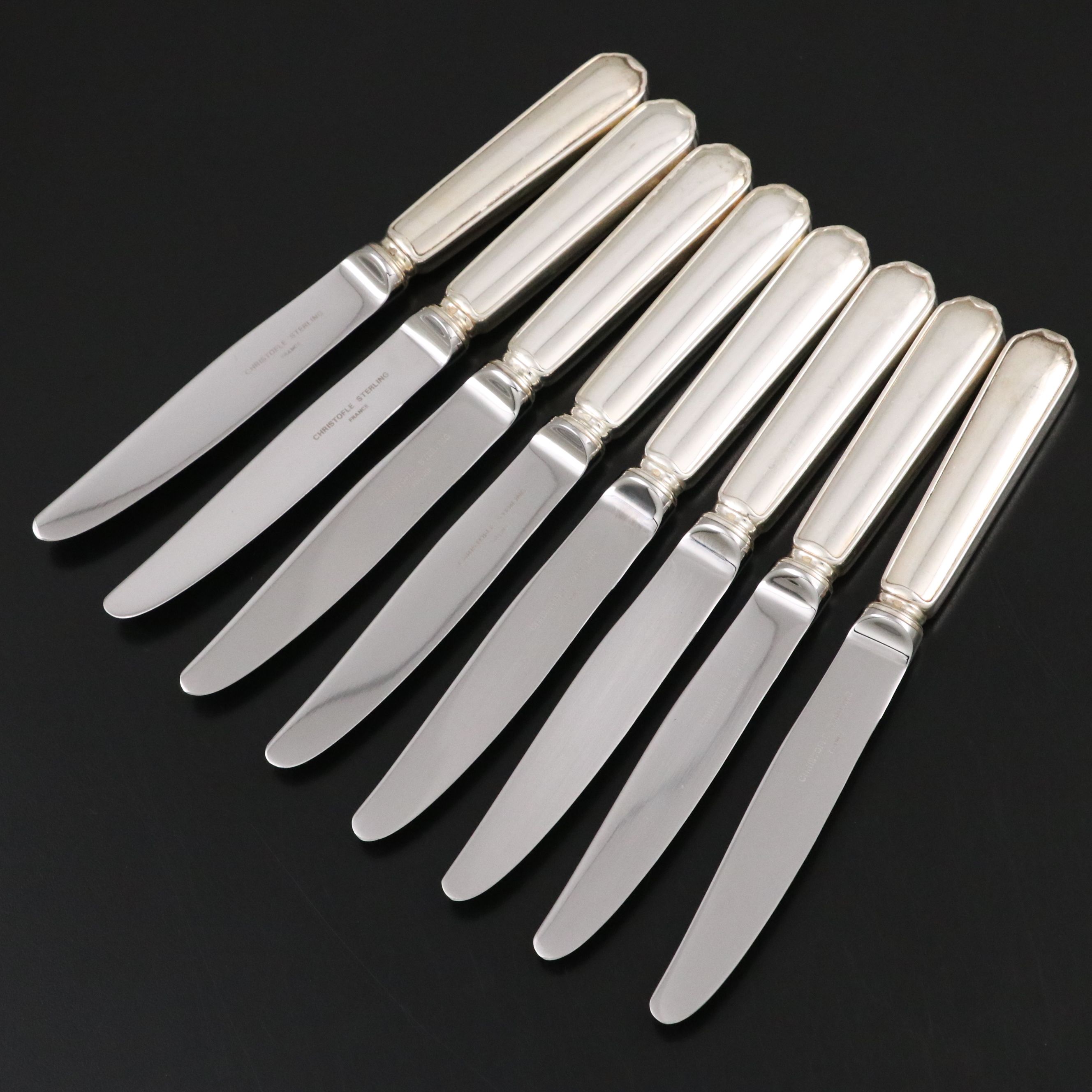 Christofle Sterling Silver Handle Dinner Knives
