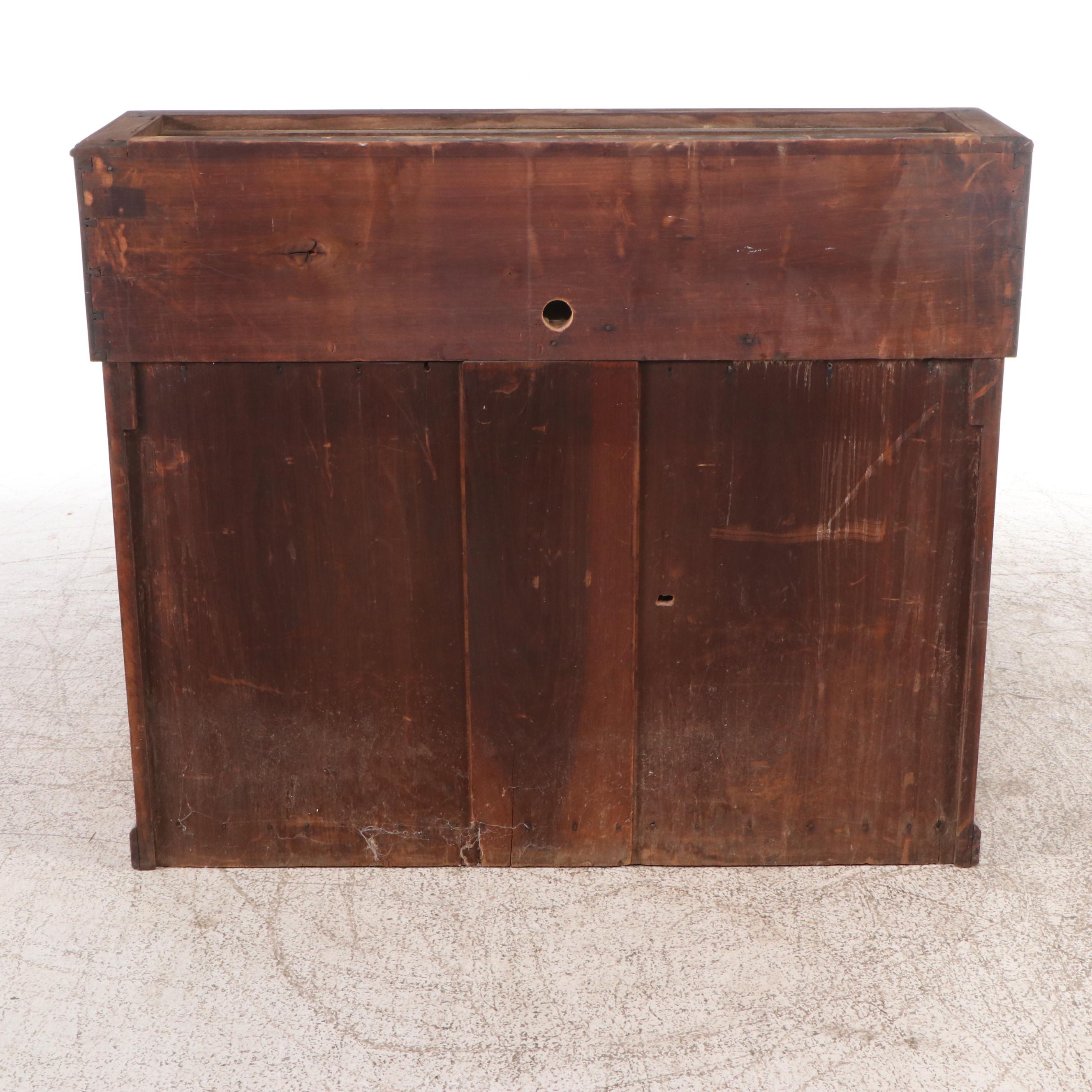 Large-Scale Victorian Walnut and Burl Walnut Secretary Bookcase, Circa 1870