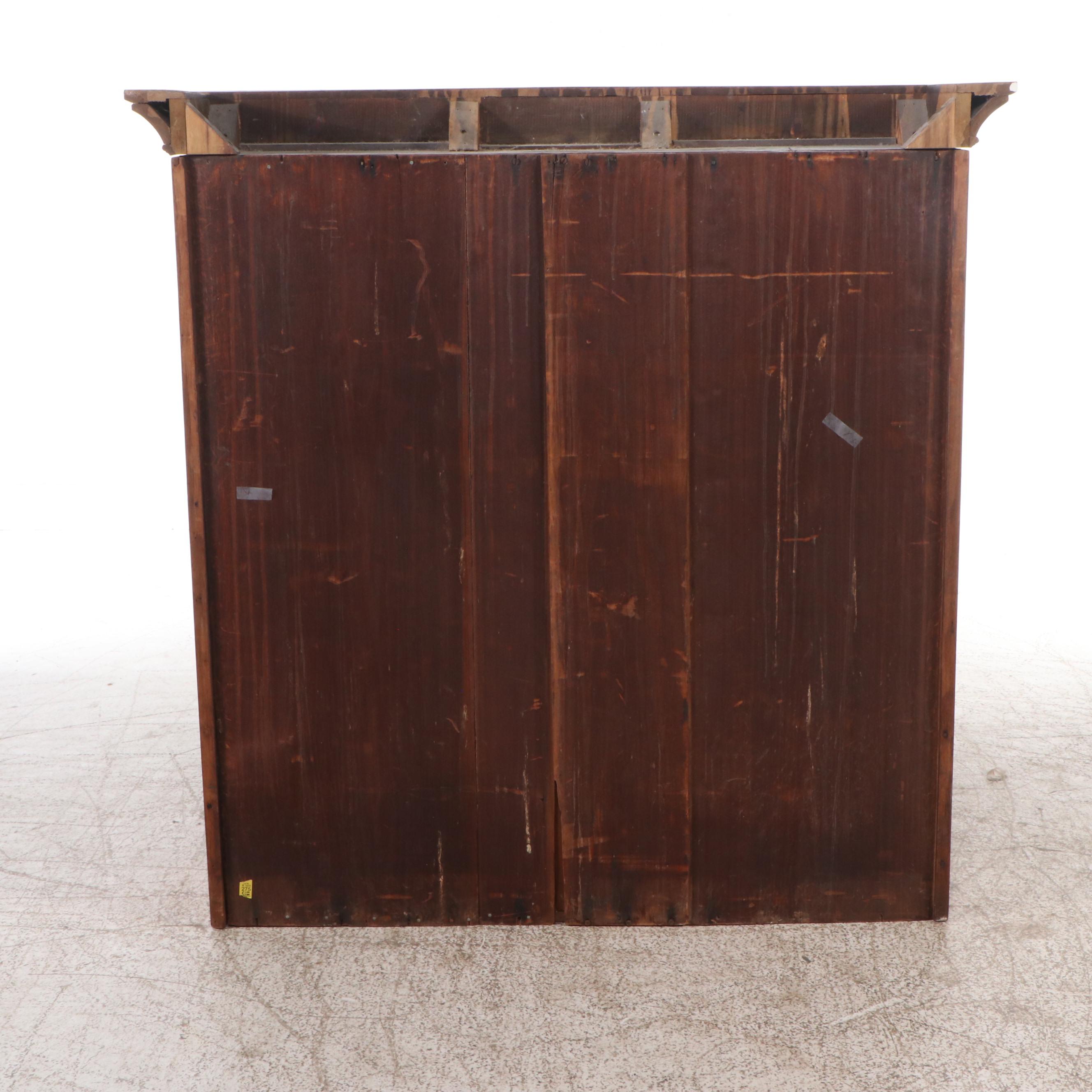 Large-Scale Victorian Walnut and Burl Walnut Secretary Bookcase, Circa 1870