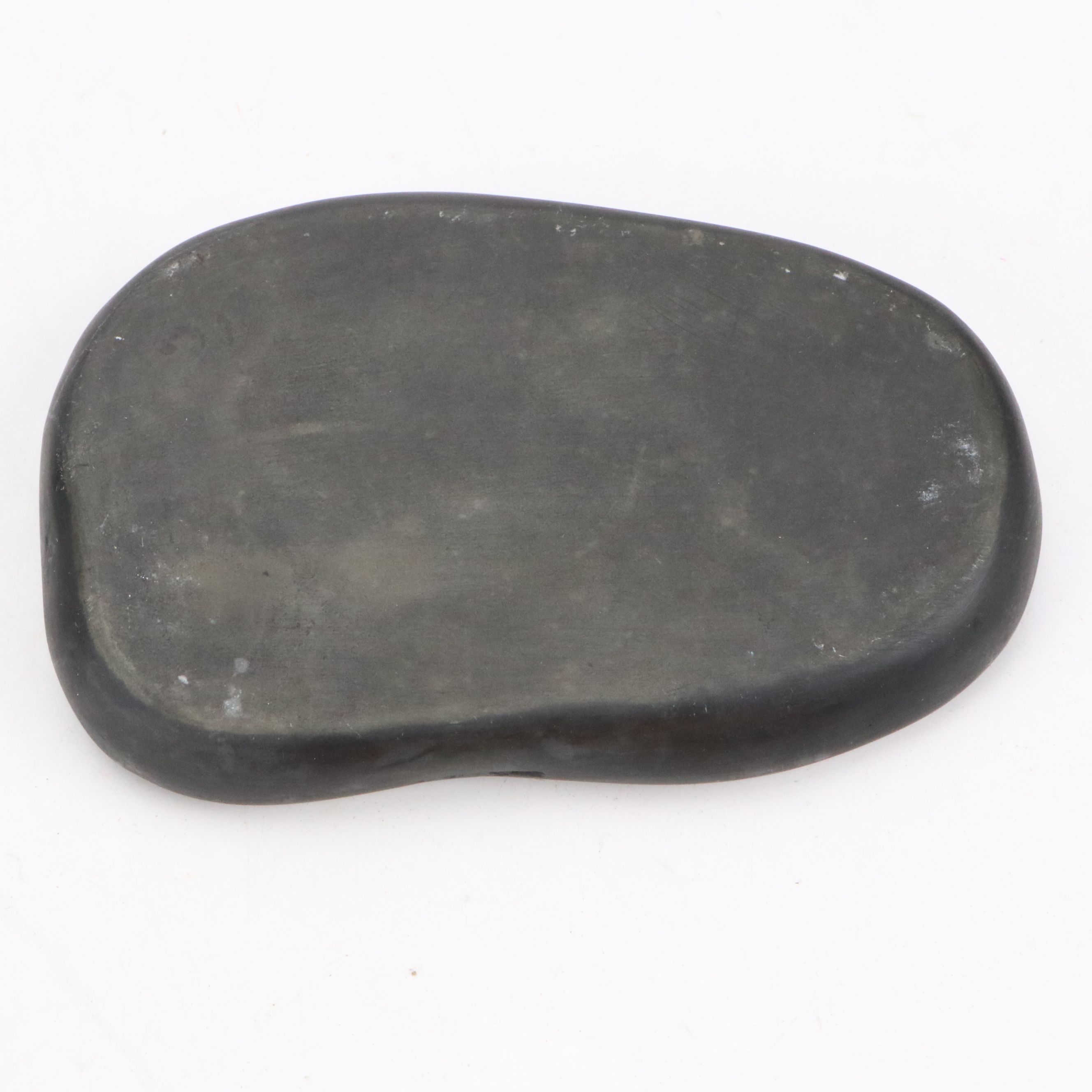 East Asian Calligraphy Turnip Inkwell with Action Italian Netsuke and Metal Box