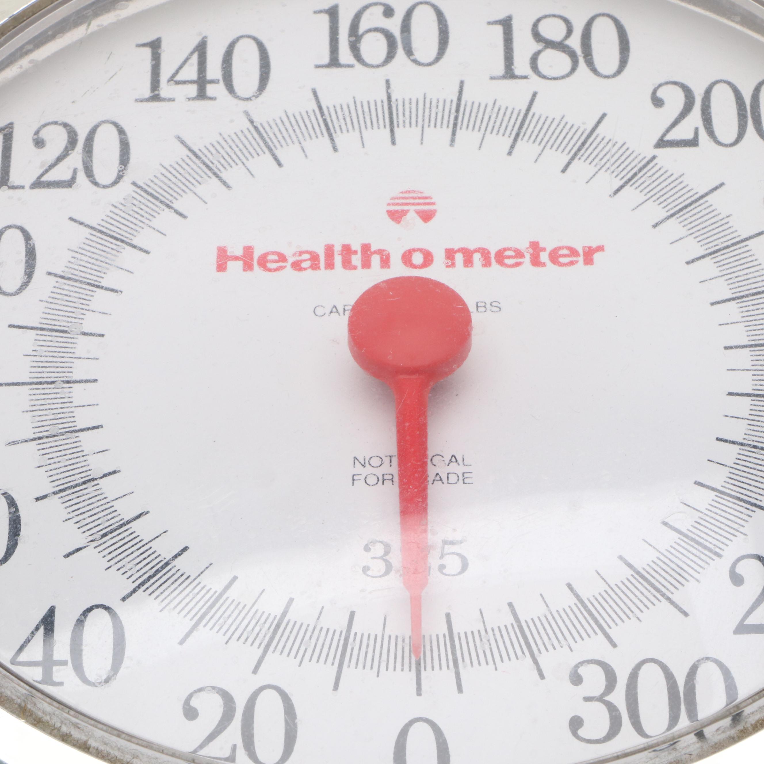 Health O Meter Metal Floor Scale with Electronic Foot Massage Device