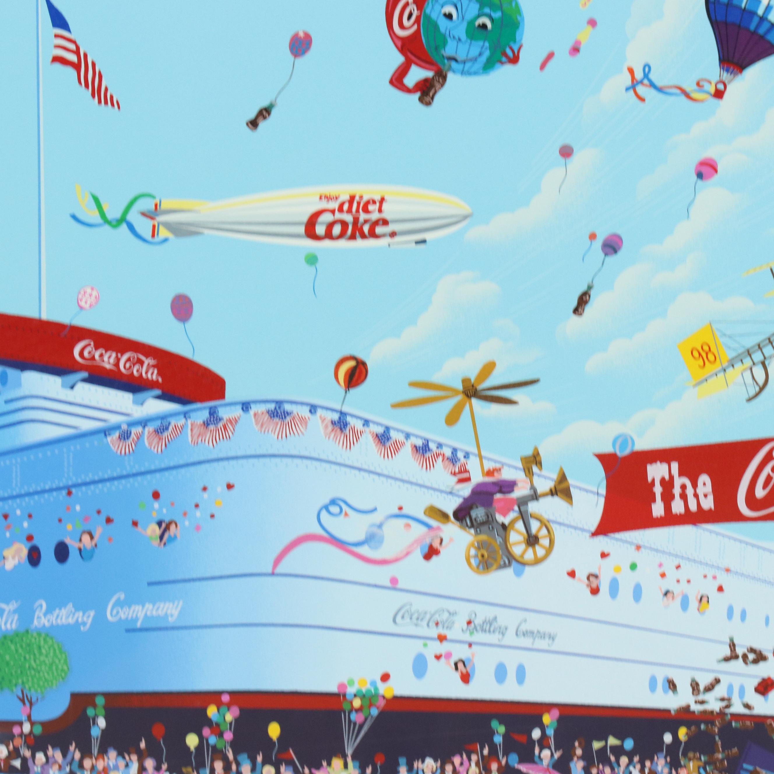 Melanie Taylor Kent Serigraph "The Incredible Coca-Cola Race," 1995