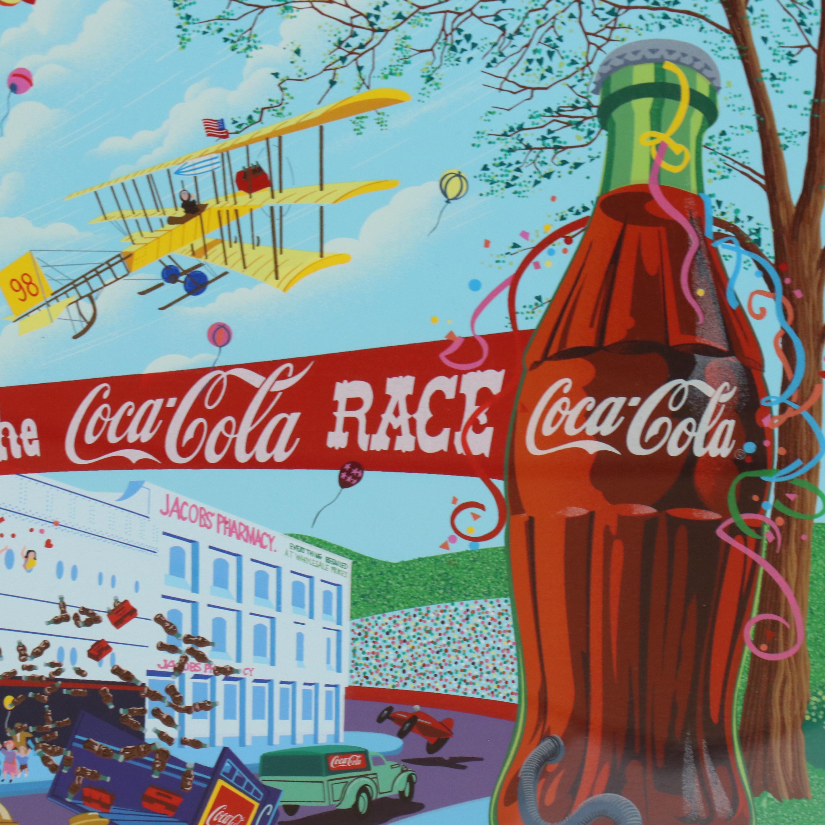 Melanie Taylor Kent Serigraph "The Incredible Coca-Cola Race," 1995