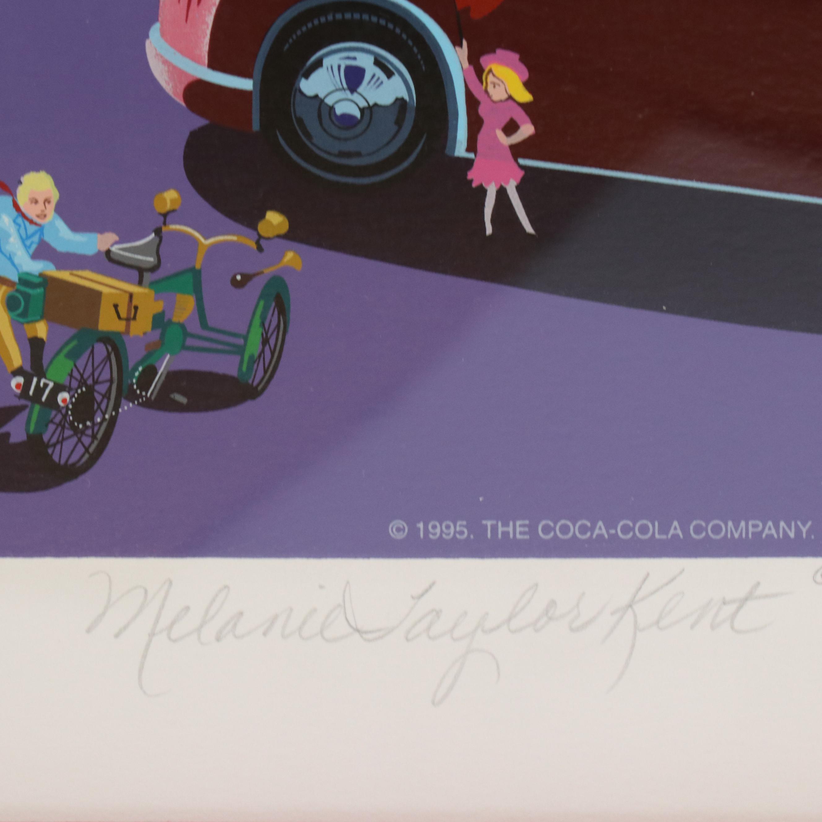 Melanie Taylor Kent Serigraph "The Incredible Coca-Cola Race," 1995