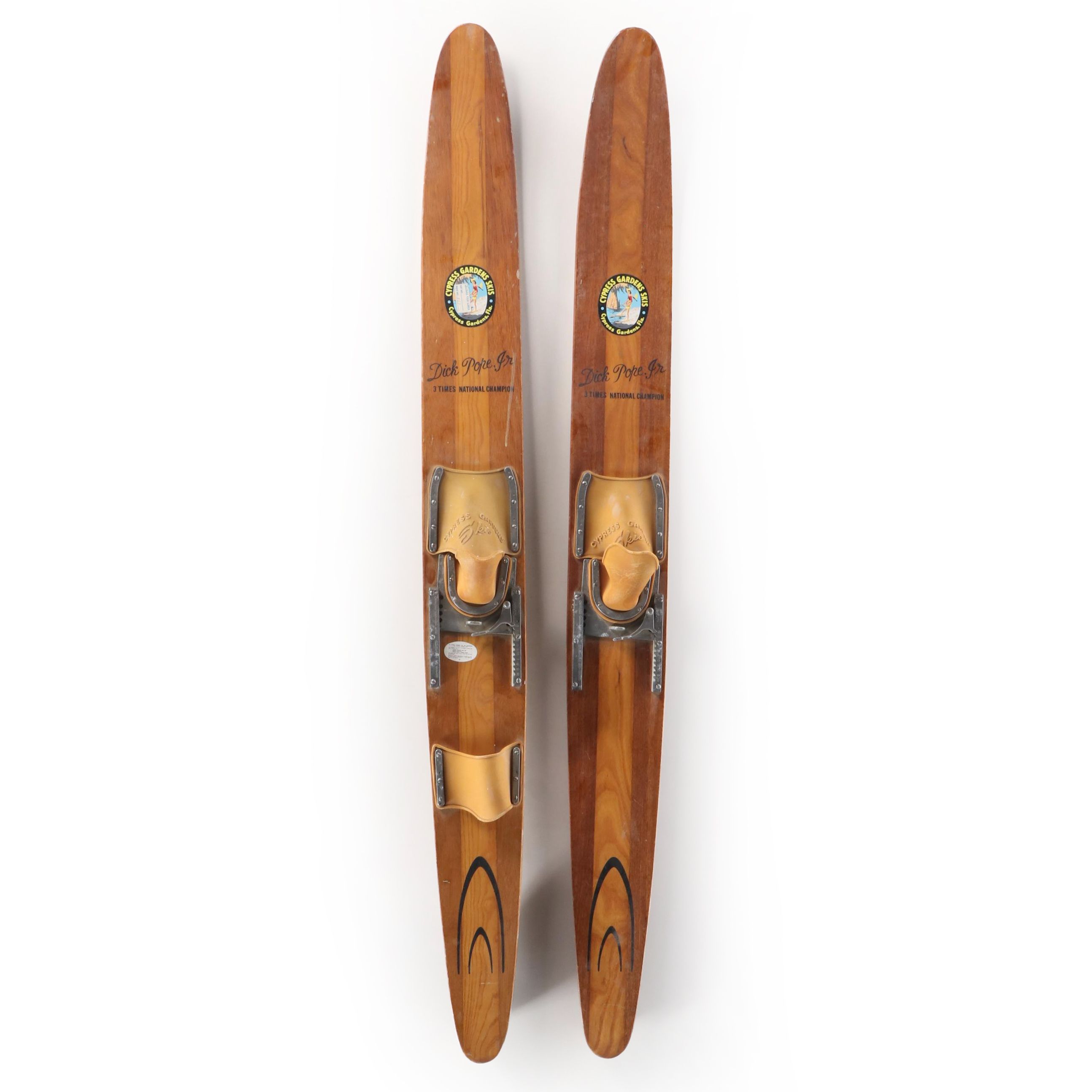 Cypress Gardens Skis Dick Pope Jr. Wooden Water Skis, Mid-20th Century