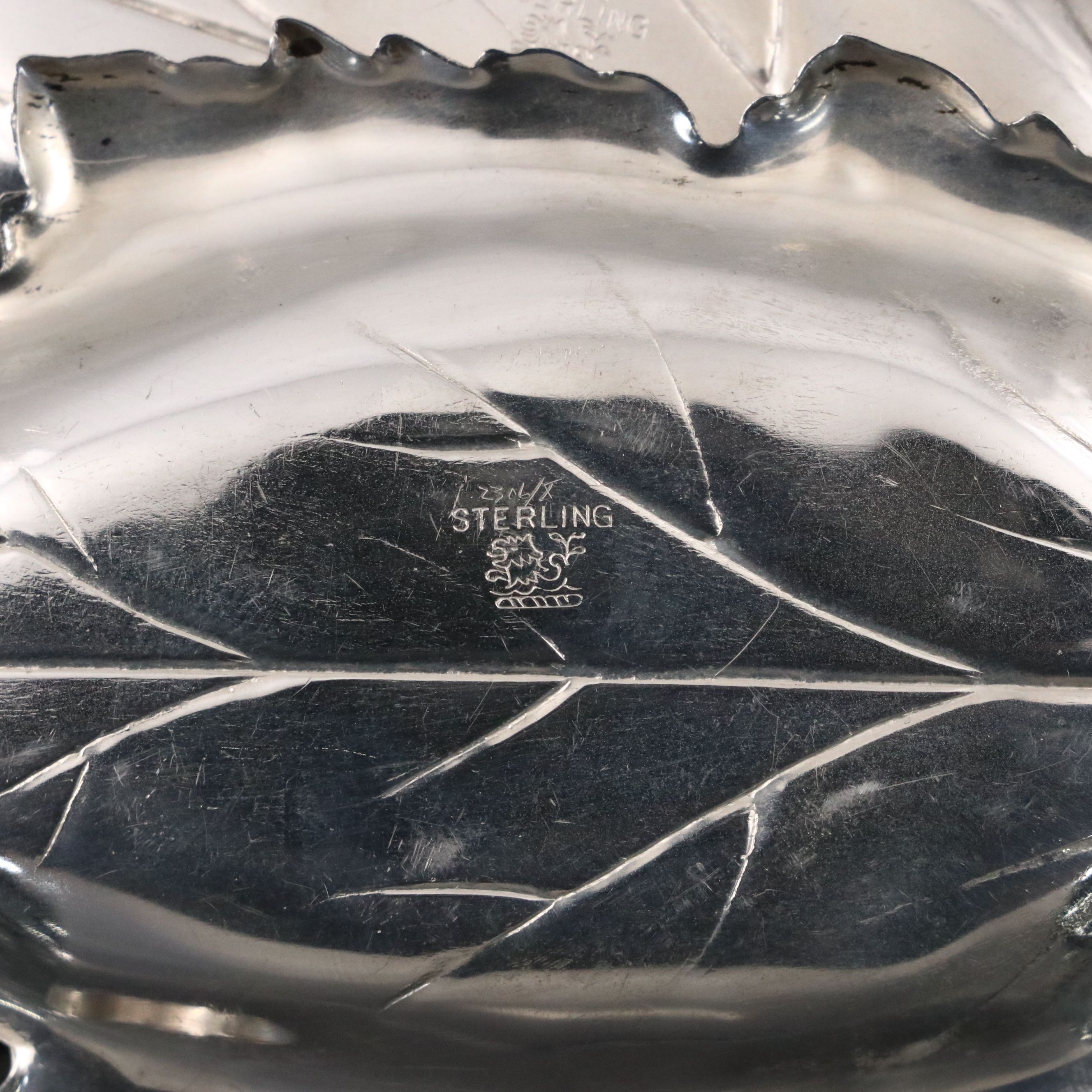 Redlich & Company Sterling Silver Leaf-Shaped Nut Dishes, 20th Century