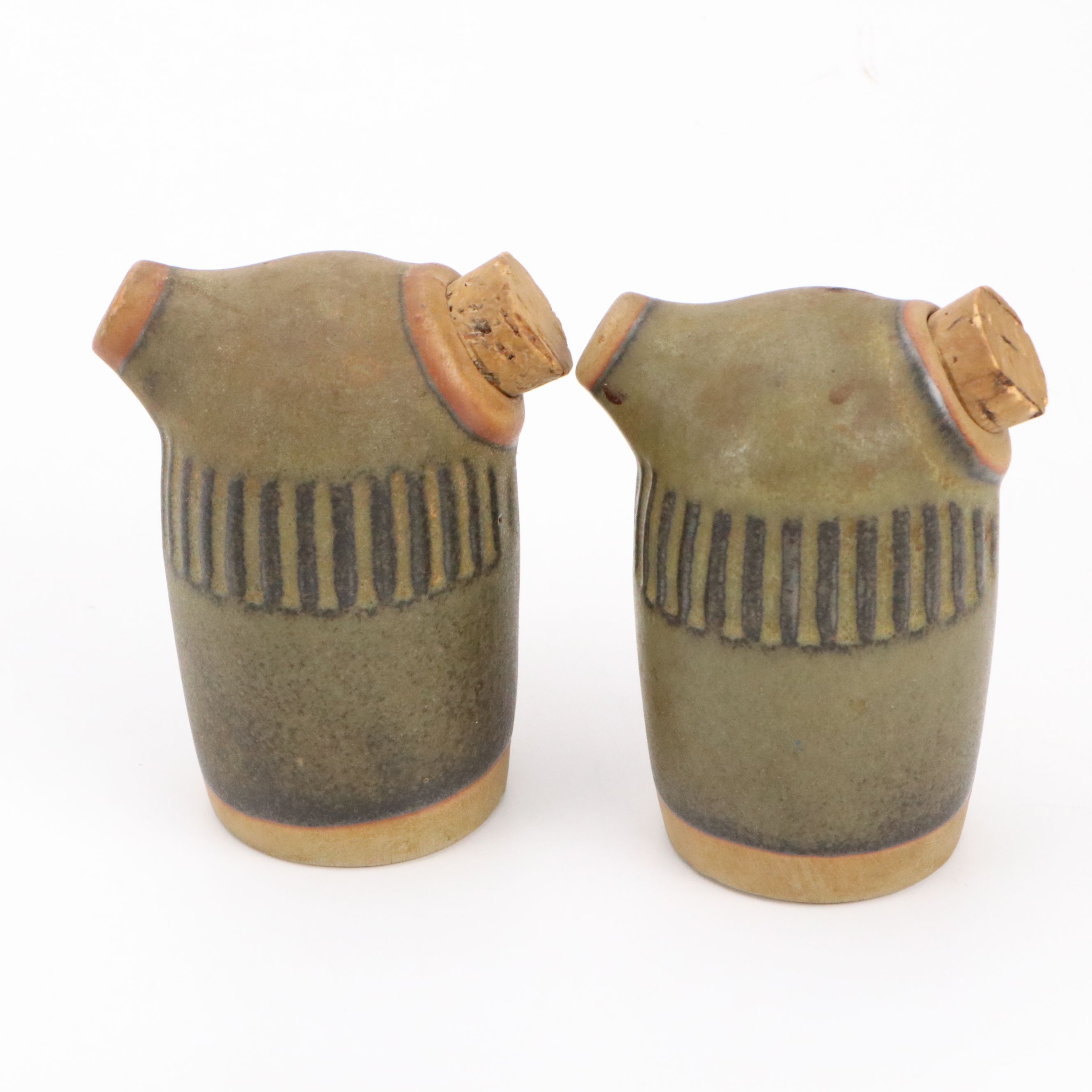 English Tremar Pottery Rustic Tea Set, Mid-20th Century