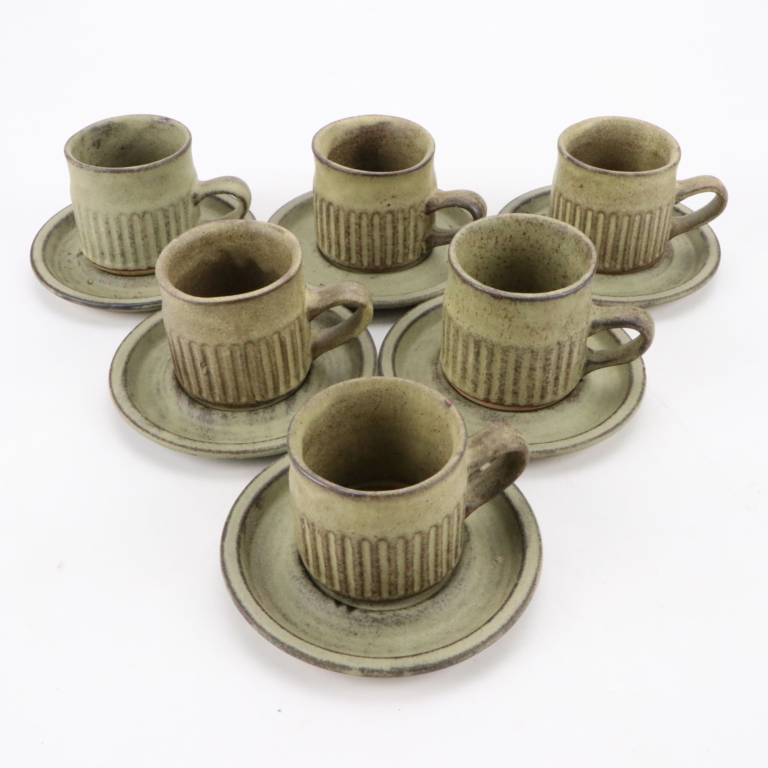 English Tremar Pottery Rustic Tea Set, Mid-20th Century