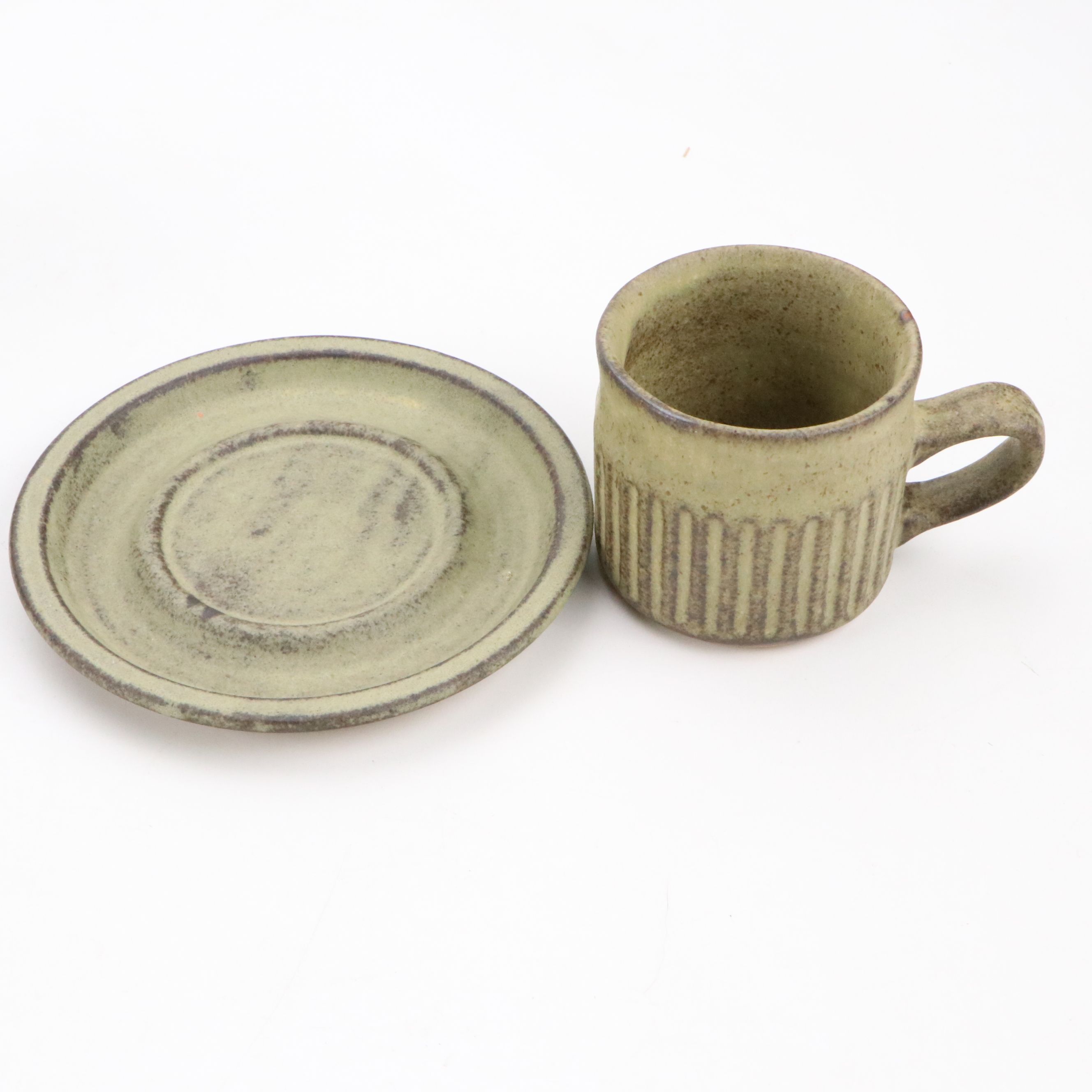 English Tremar Pottery Rustic Tea Set, Mid-20th Century