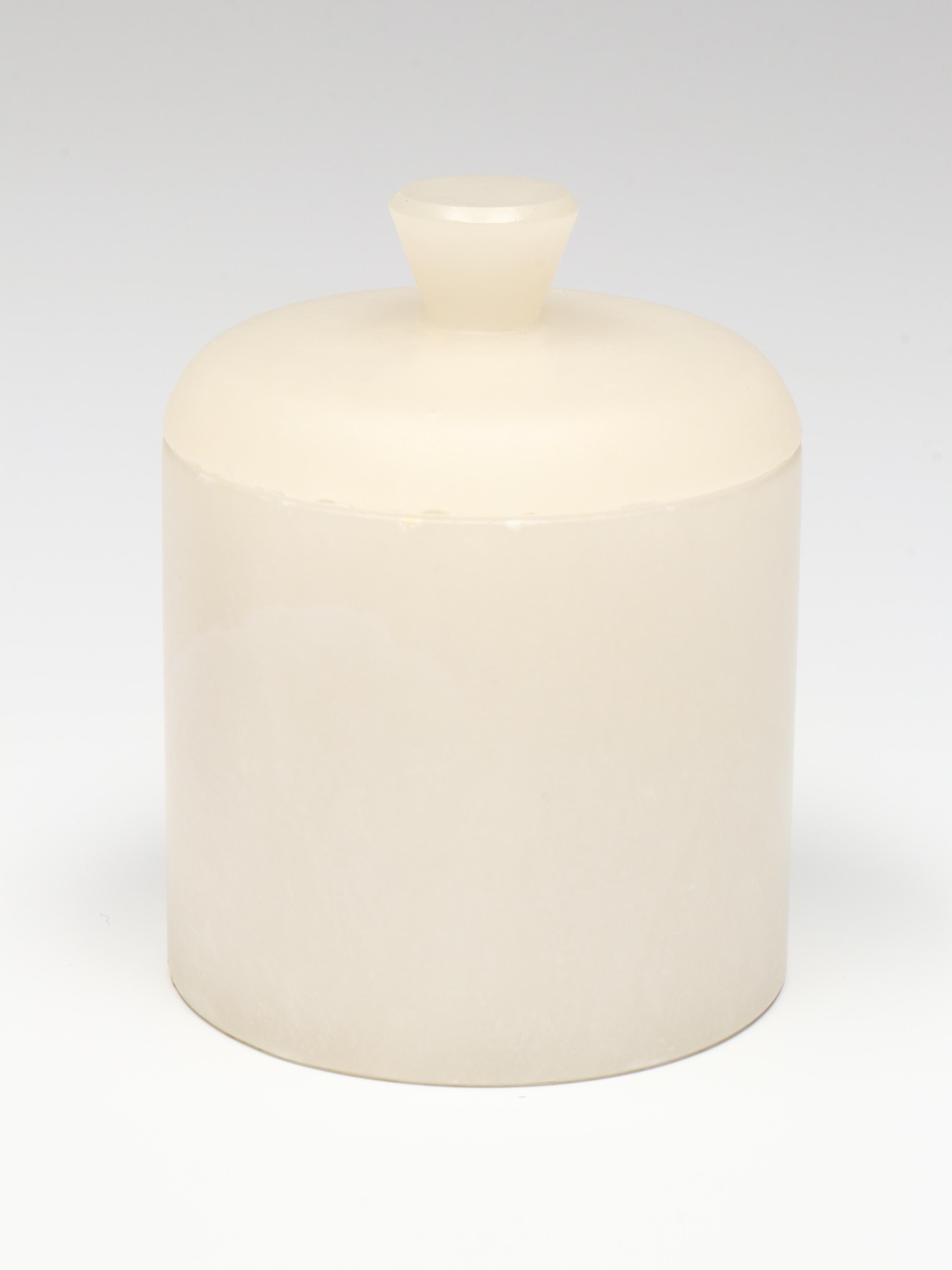 Marble Ashtray, Carved Banded Calcite Swan, and Alabaster Jar