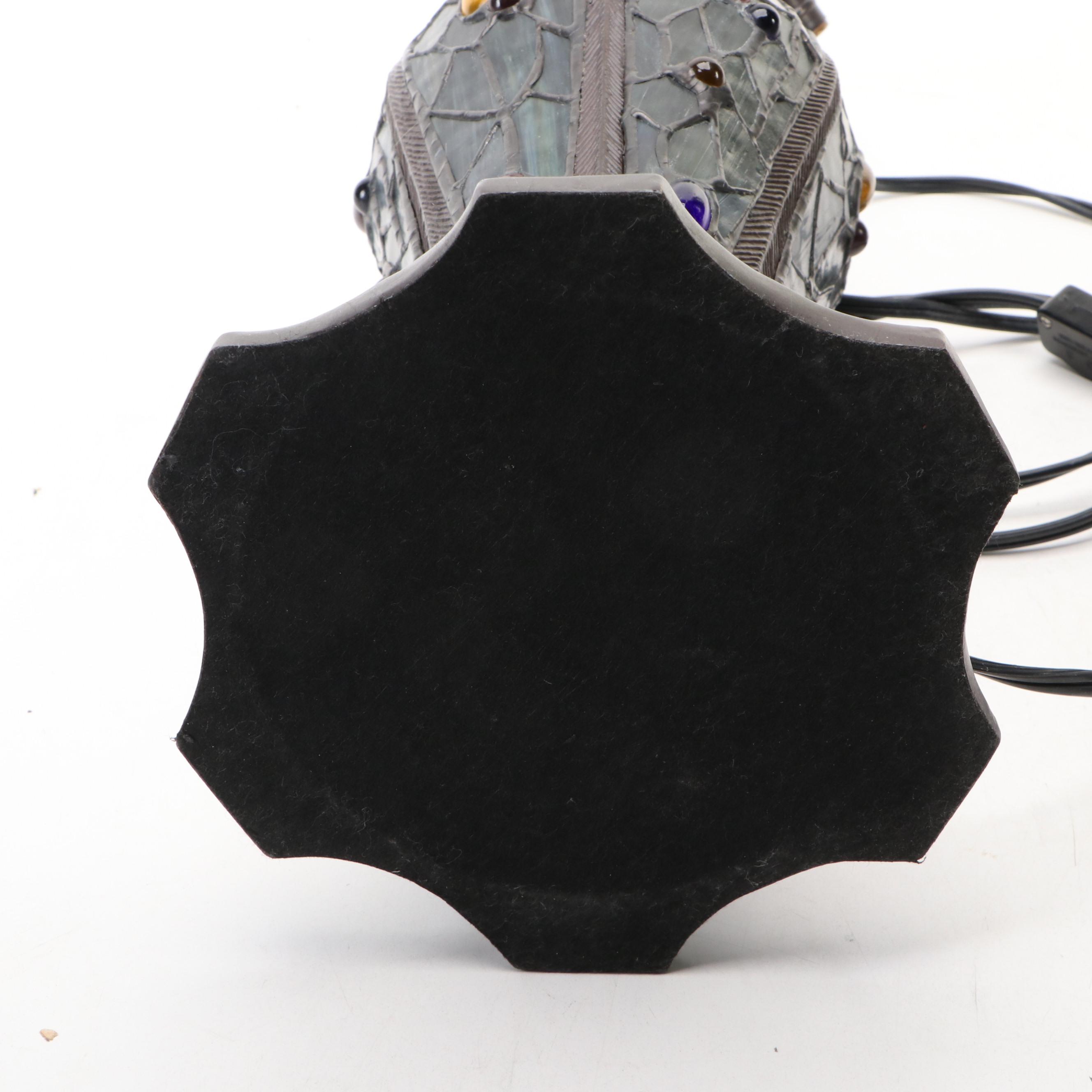 Tiffany Style Stained Glass Dragonfly Lamp, 21st Century