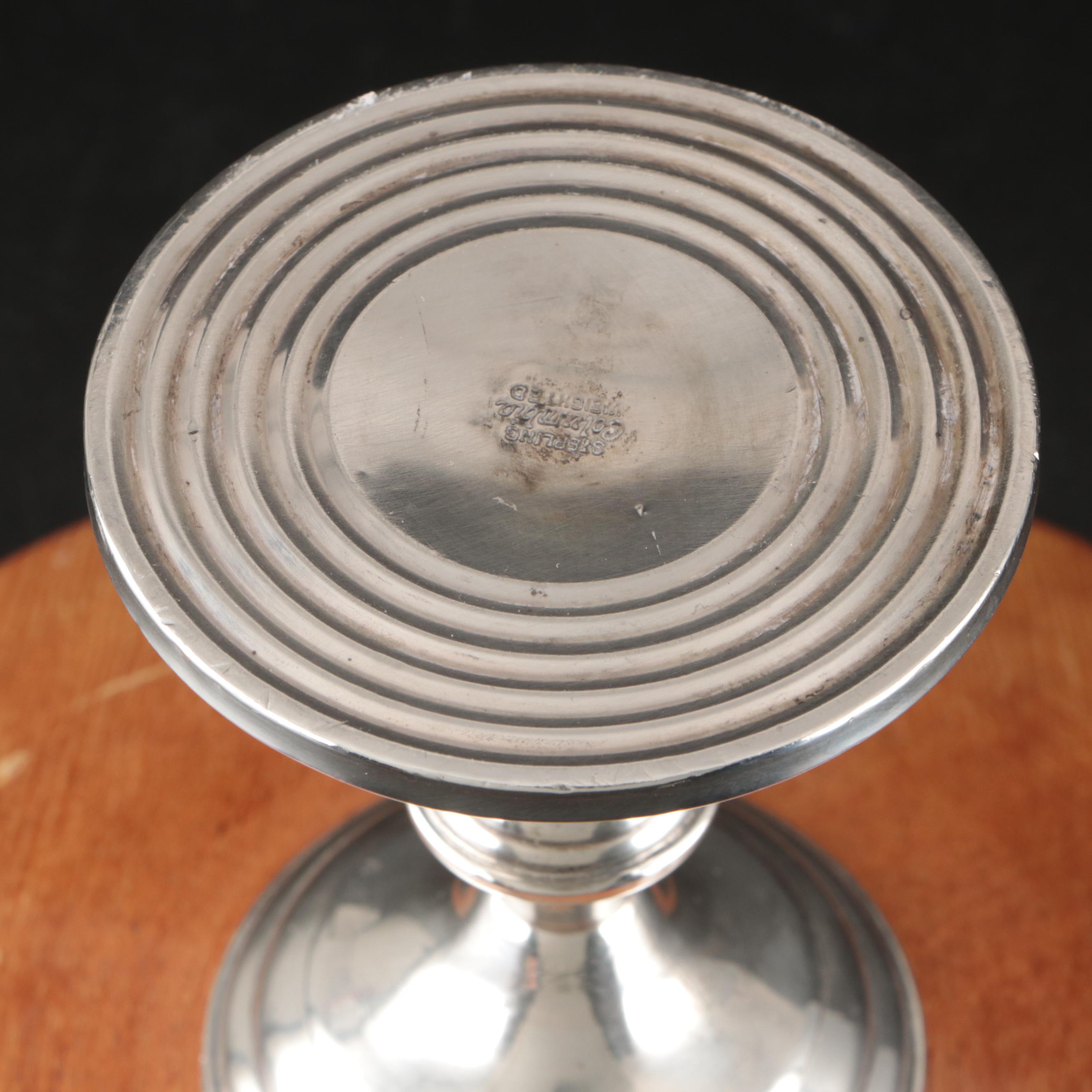 Columbia Sterling Silver and Wood Compote, Mid-20th Century