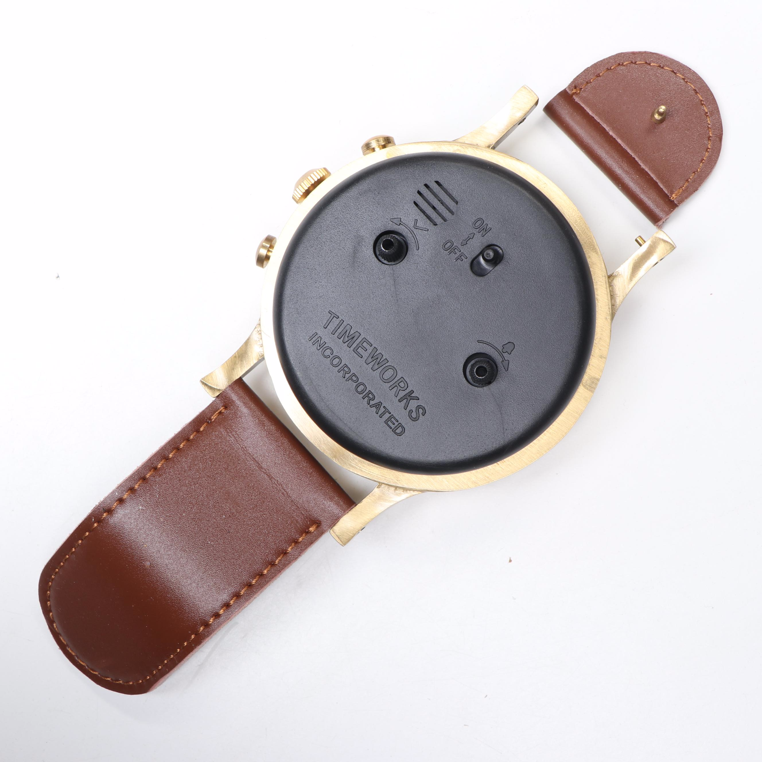 Timeworks Geneva and Aureole Wristwatch Clocks with Trompe-l'œil Book Boxes