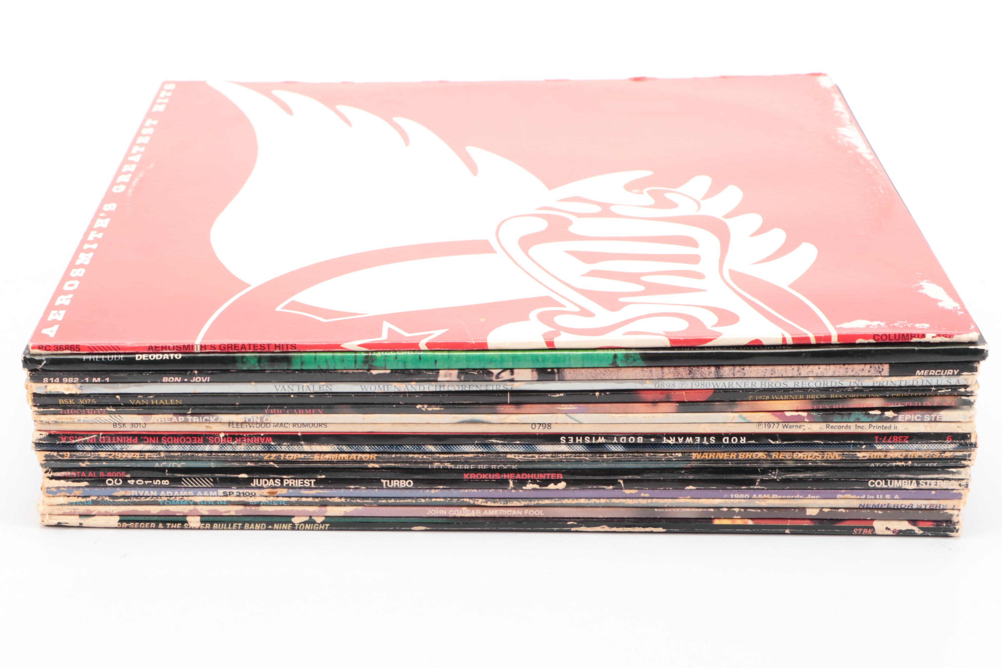 Aerosmith, Fleetwood Mac, AC/DC, Van Halen, and More Vinyl Record Albums