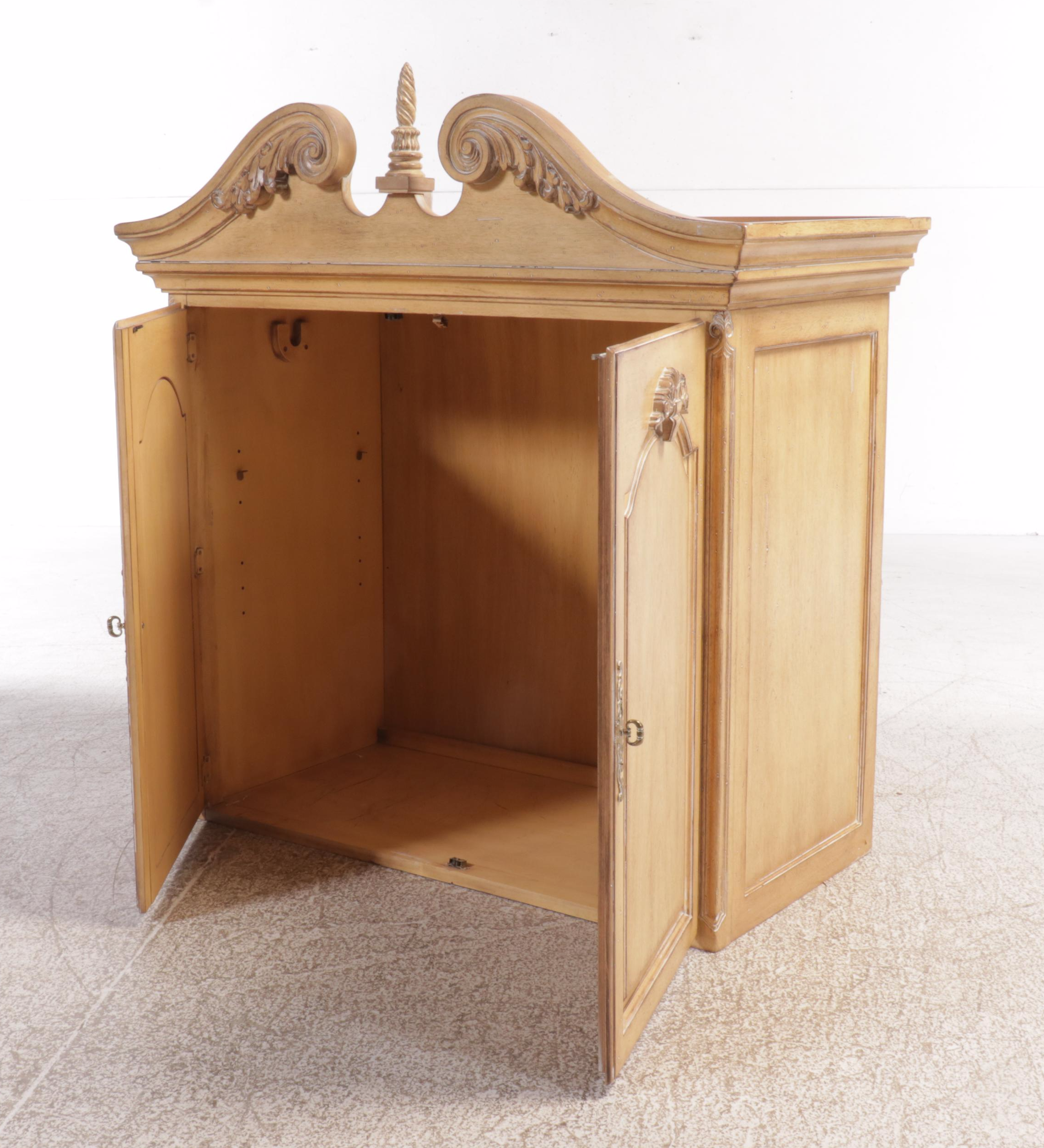 French Provincial Inspired "Burnished Wheat" Finished Wardrobe