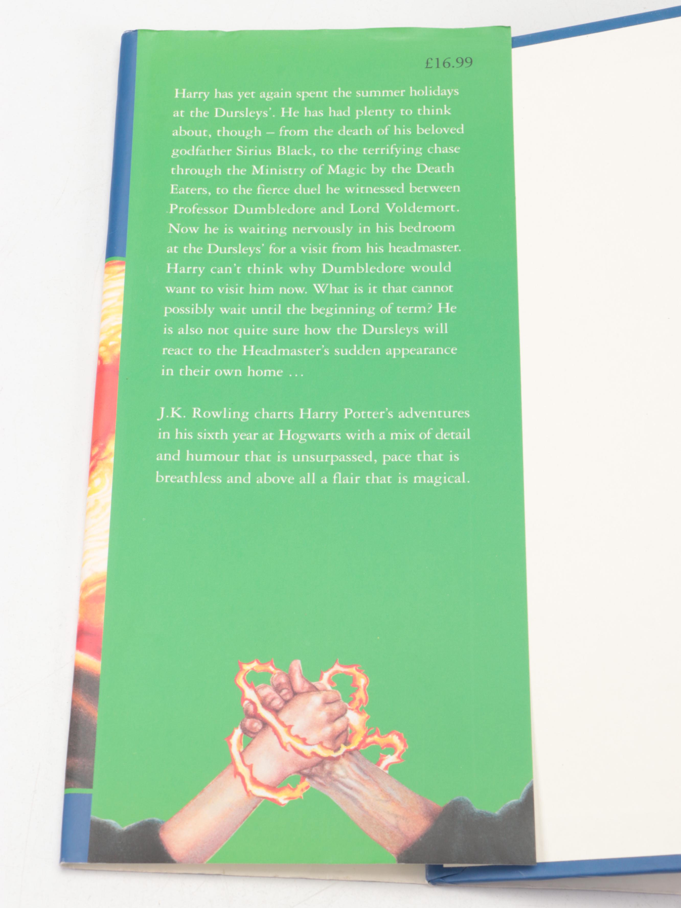 First UK Edition "Harry Potter and the Half-Blood Prince" by J. K. Rowling