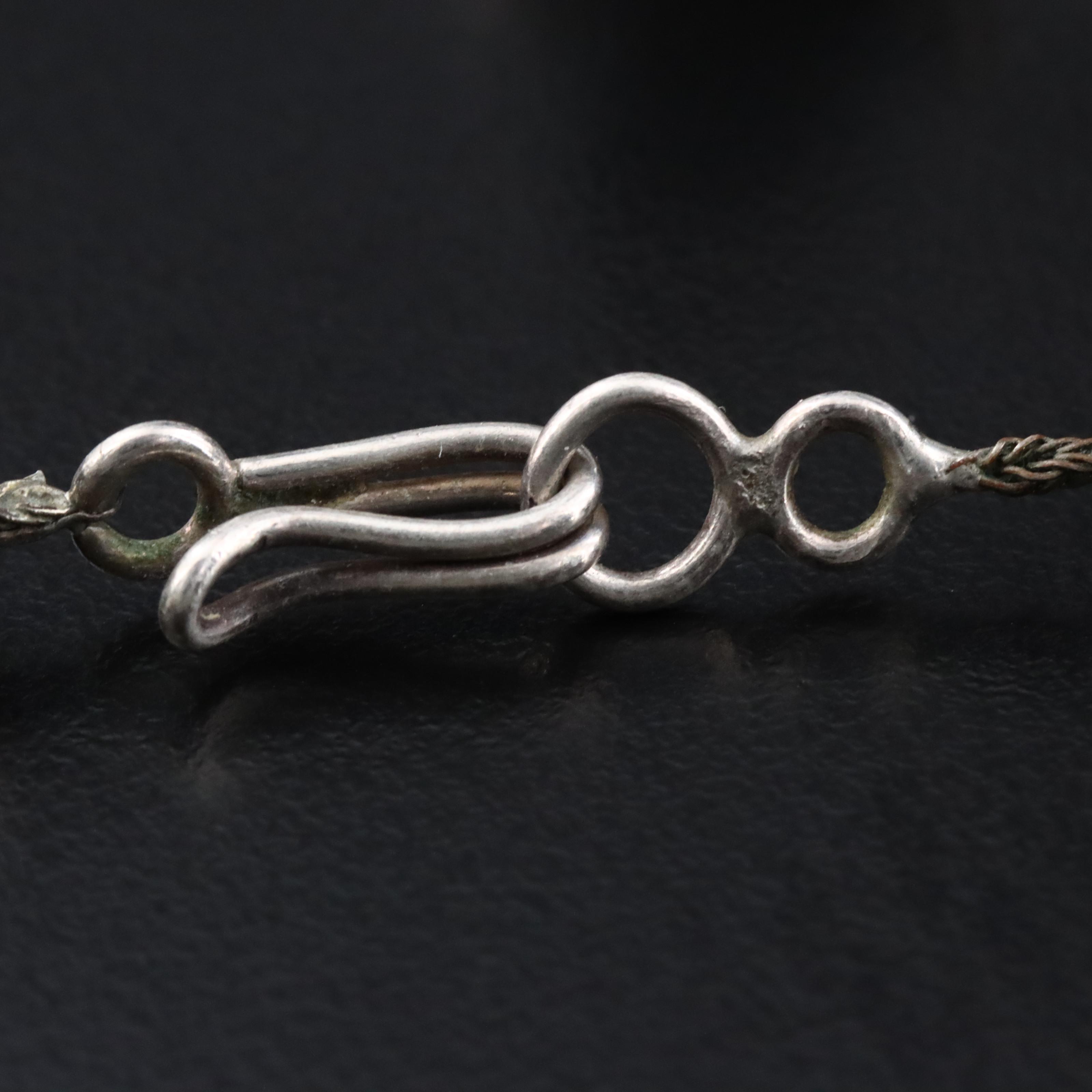 Southwestern Sterling Turquoise Squash Blossom Necklace