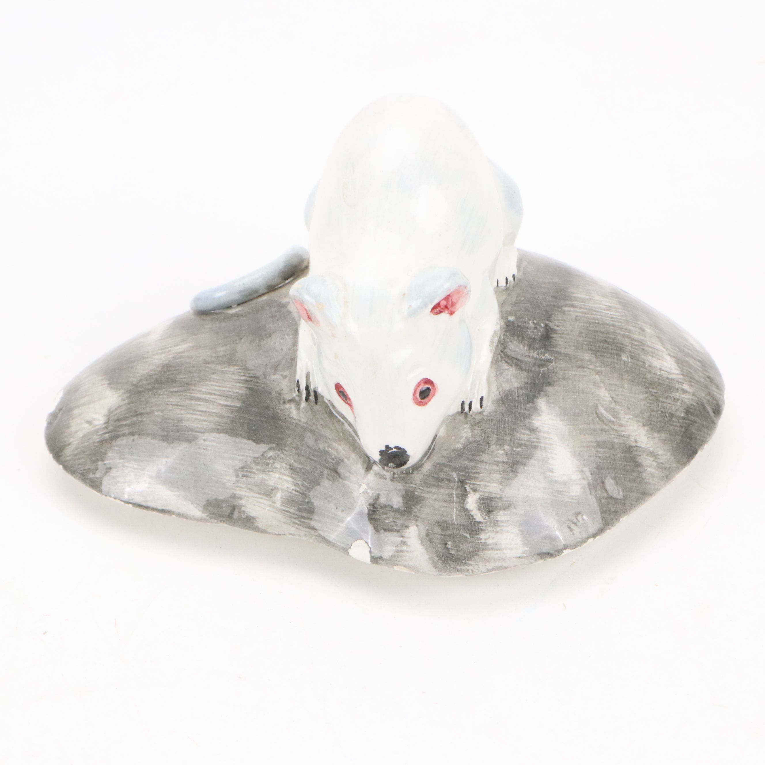 Herend "Rabbit on Leaf" Porcelain Figurine with Other Ceramic Animals