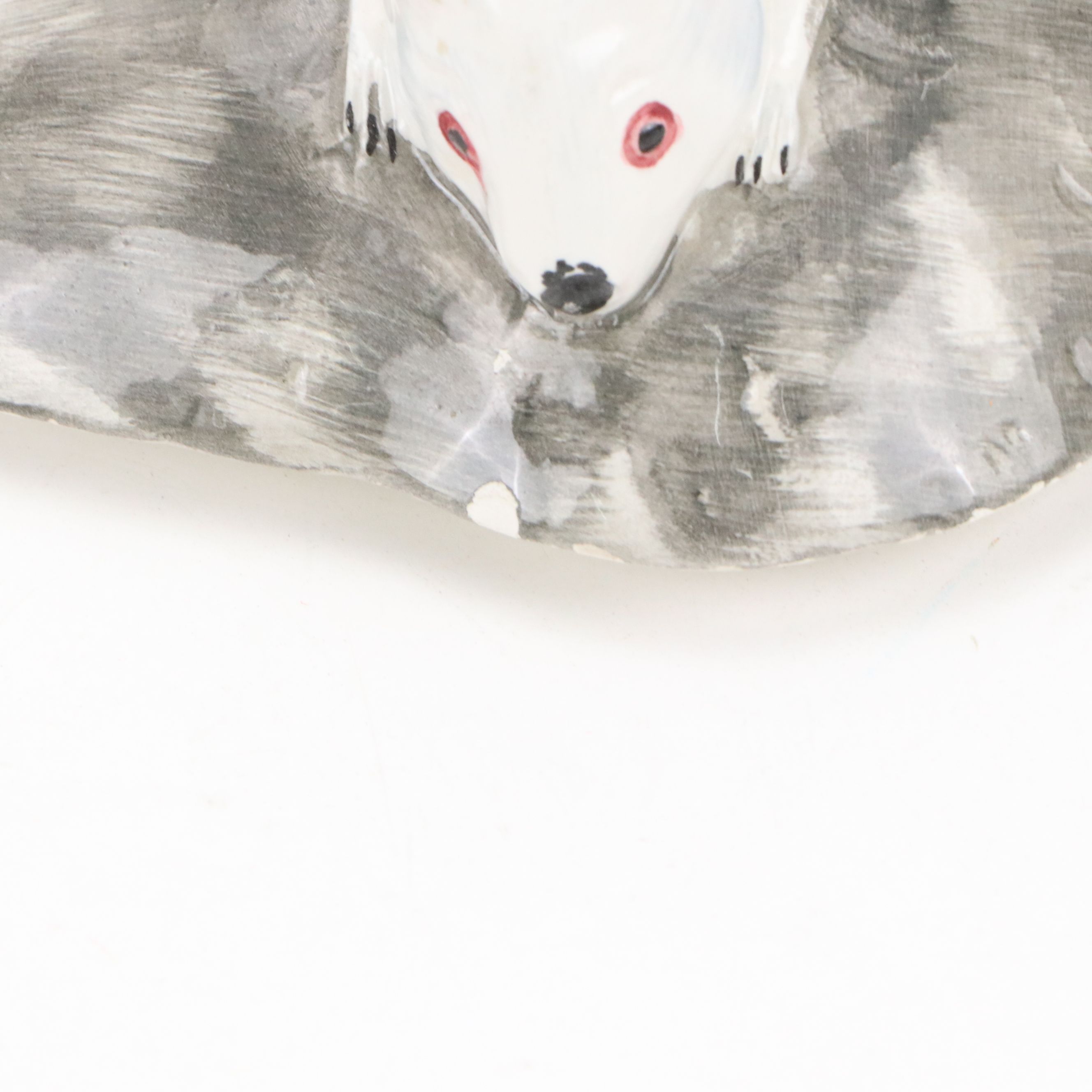 Herend "Rabbit on Leaf" Porcelain Figurine with Other Ceramic Animals