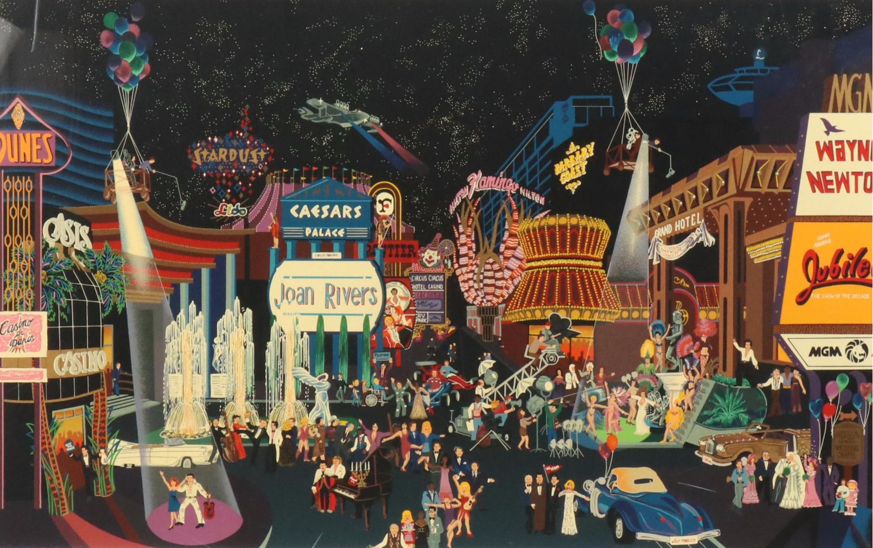 Melanie Taylor Kent Serigraph "Las Vegas," 1985