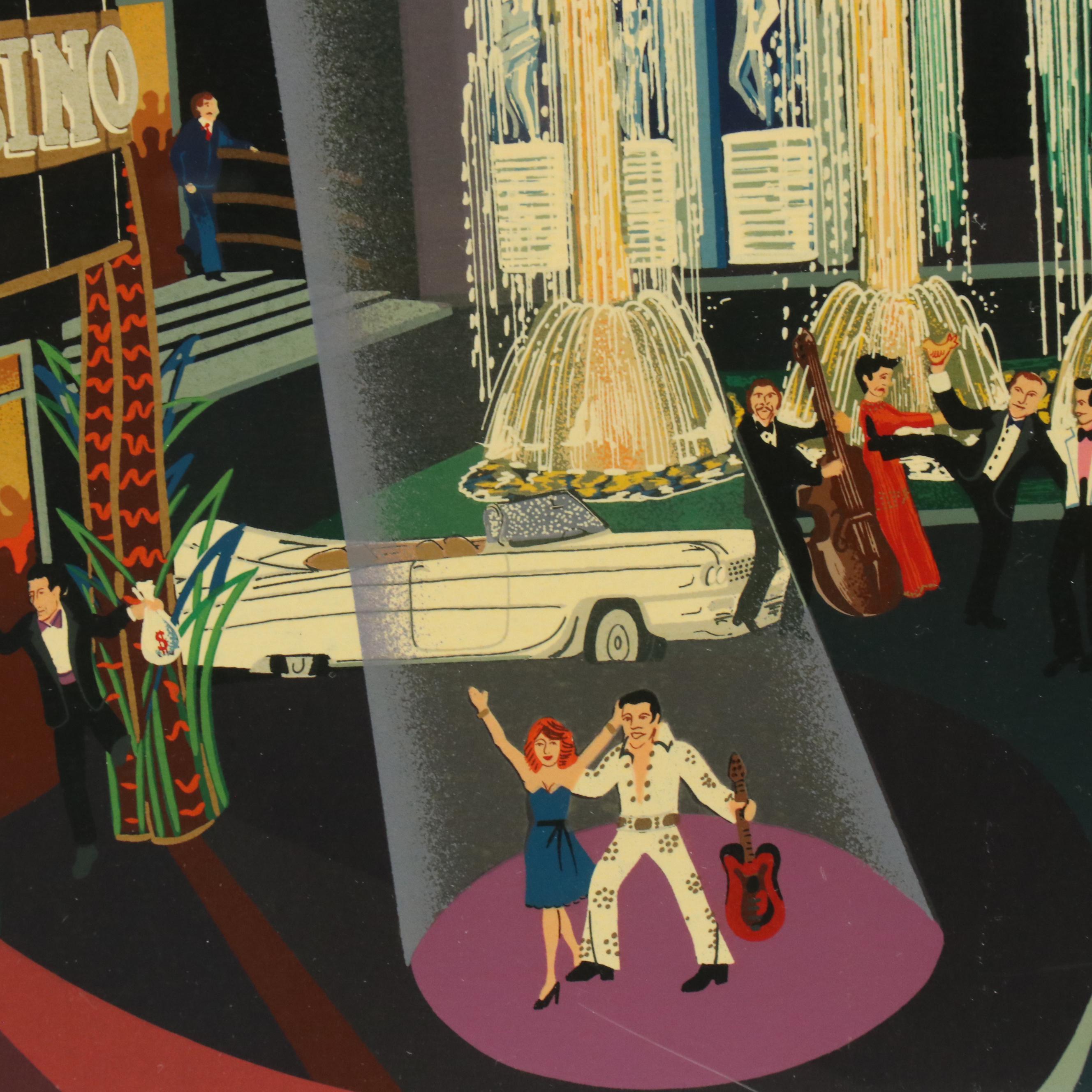 Melanie Taylor Kent Serigraph "Las Vegas," 1985