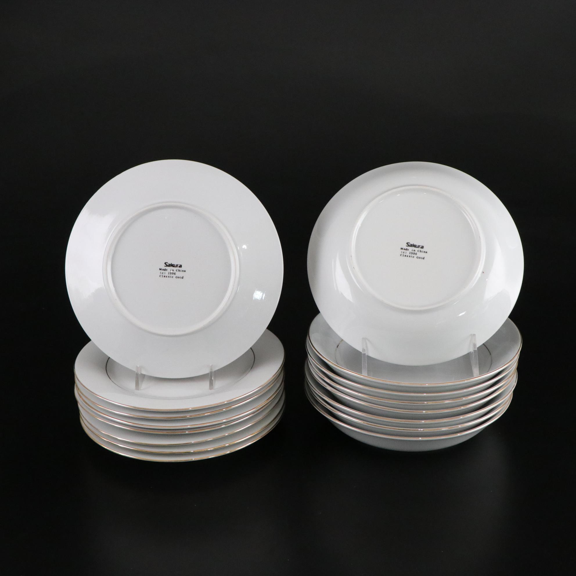 Sakura "Classic Gold" Porcelain Dinner Service