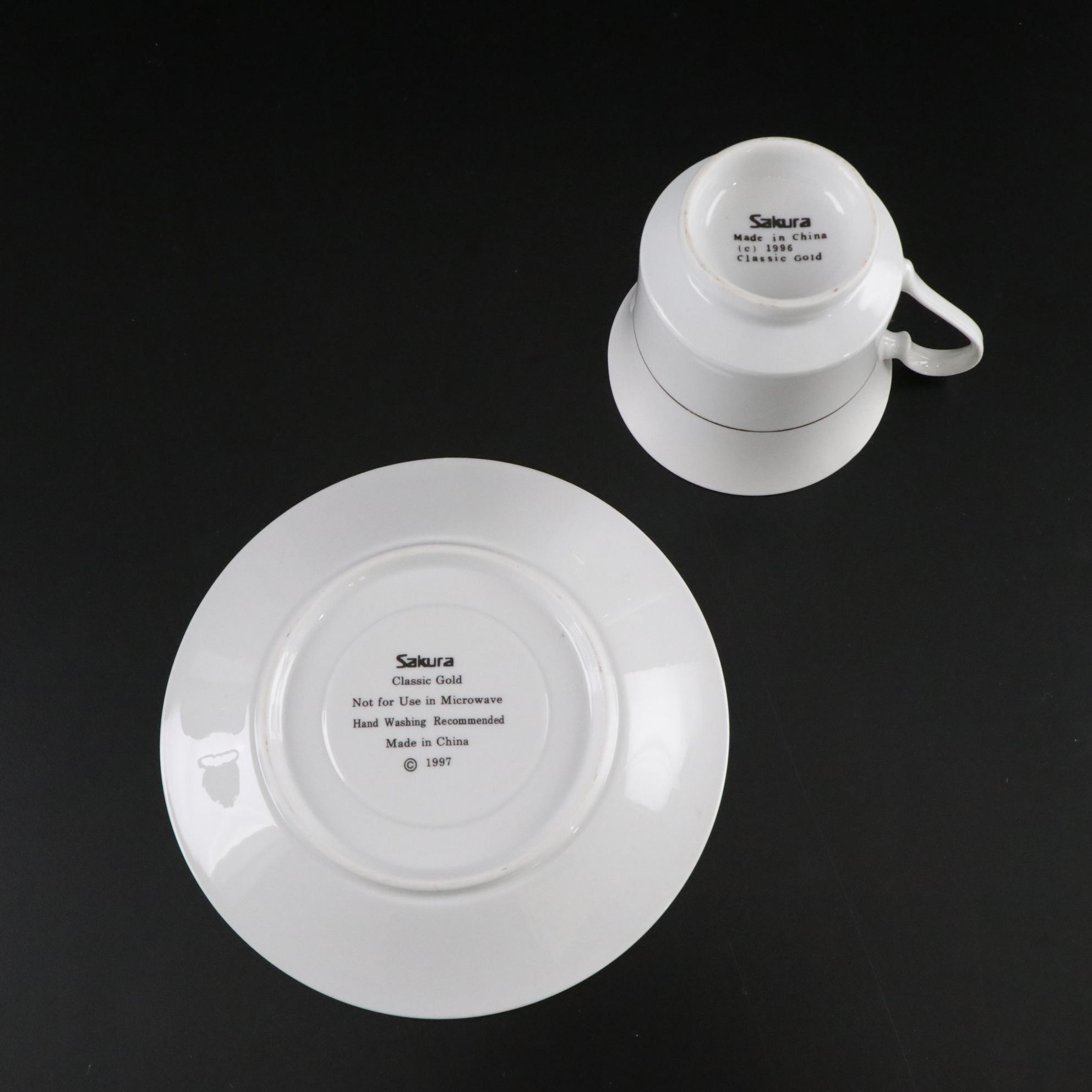 Sakura "Classic Gold" Porcelain Dinner Service