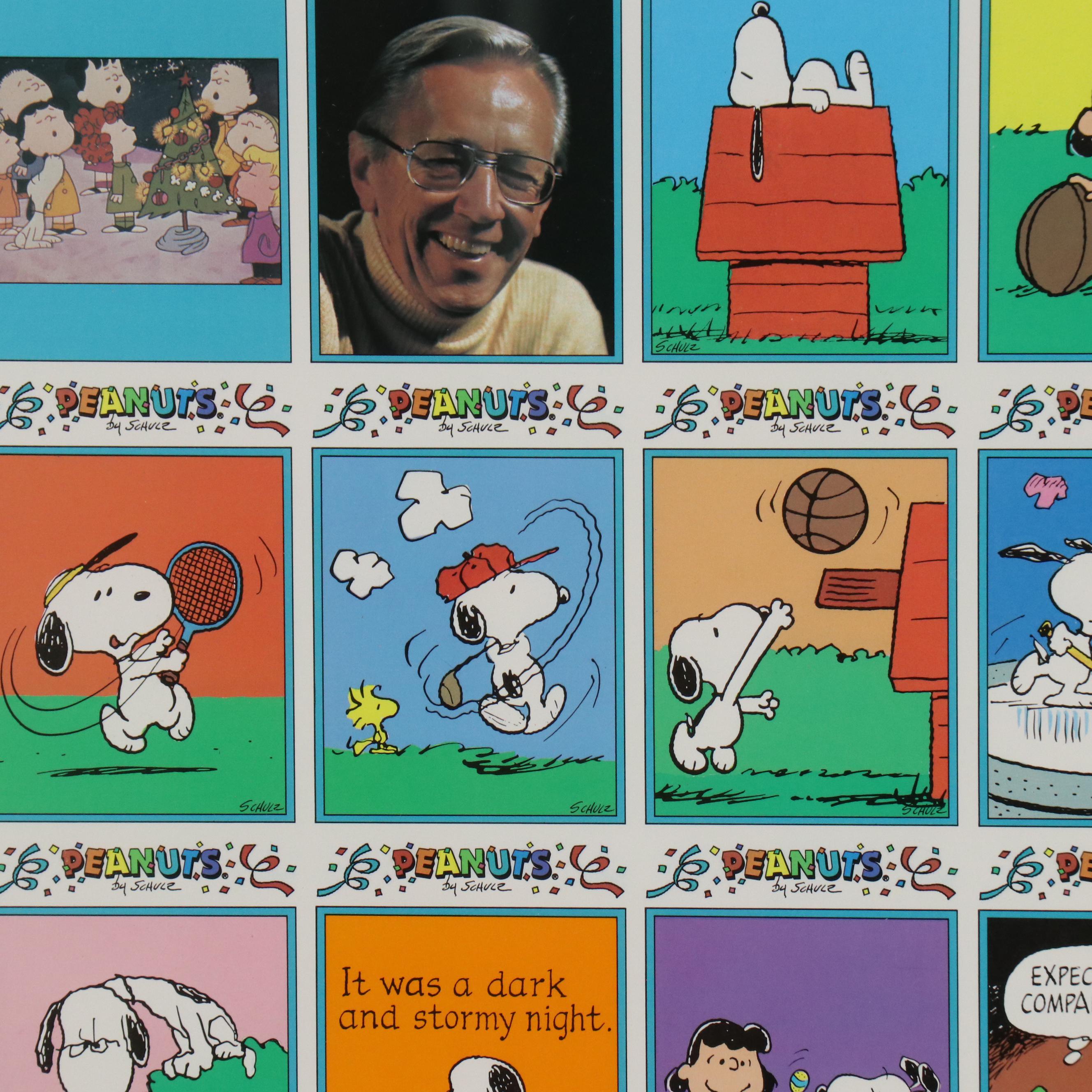 "Peanuts by Schulz" Sheet of Uncut Trading Cards