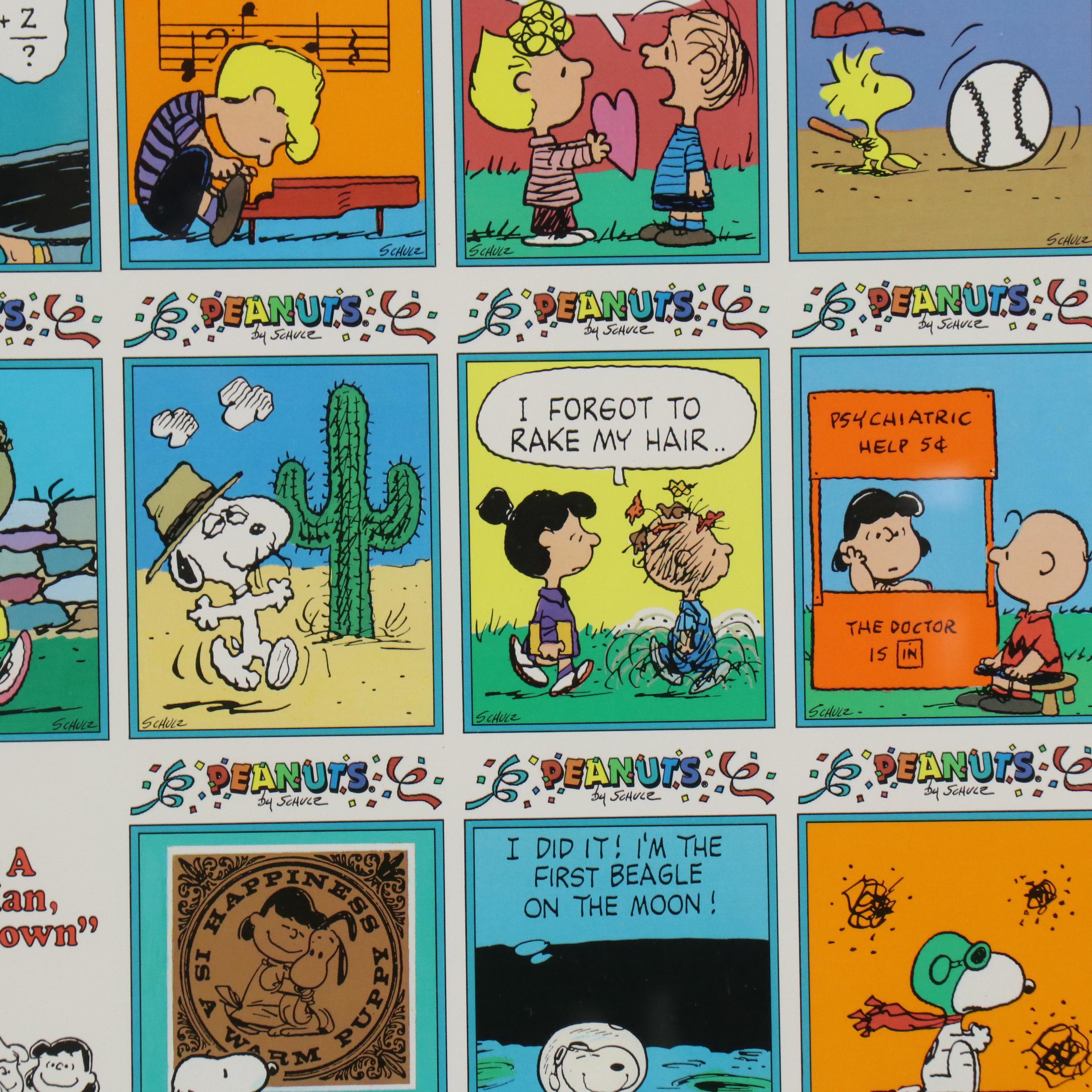 "Peanuts by Schulz" Sheet of Uncut Trading Cards