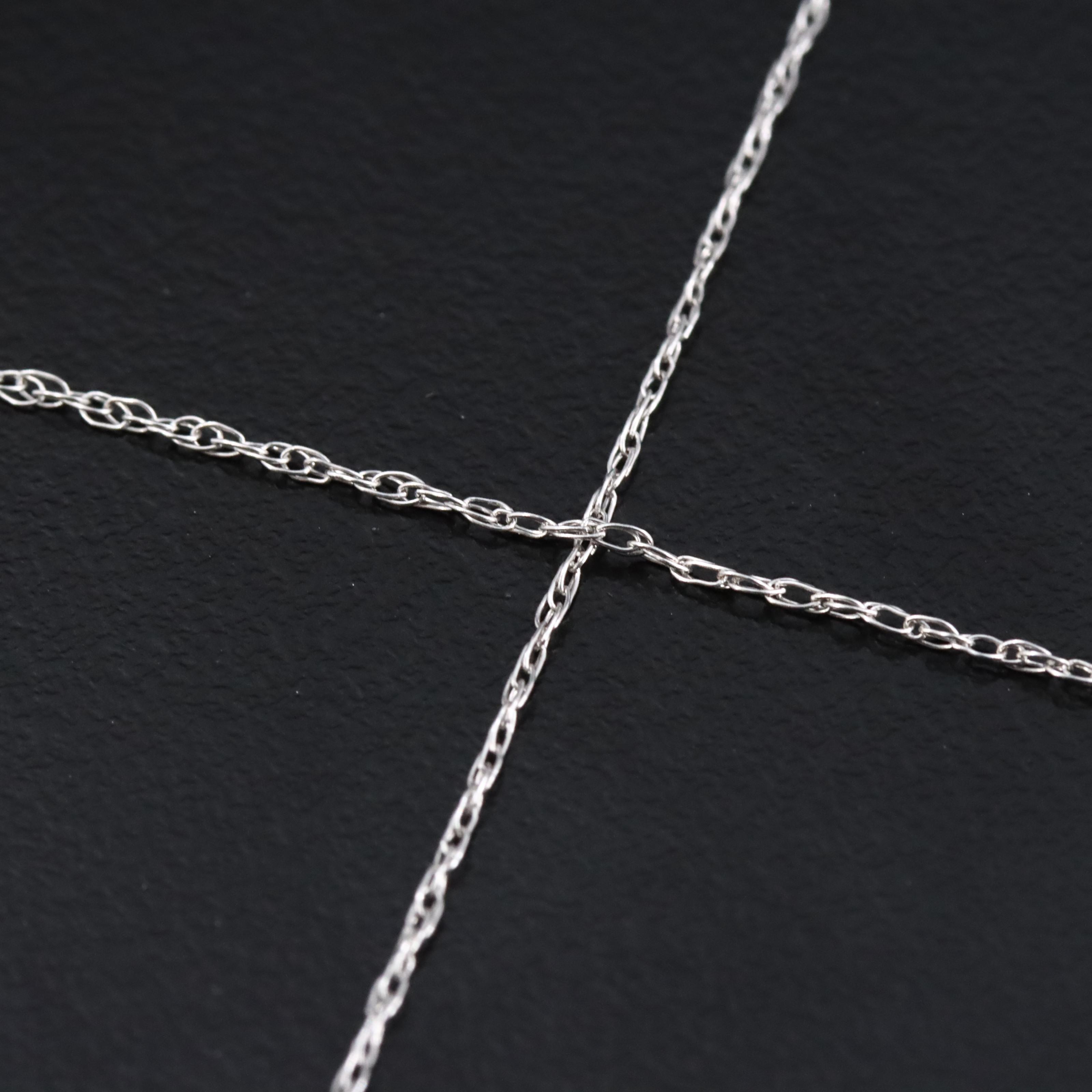 14K 0.97 CT Fancy Blue Diamond Solitaire Pendant Necklace