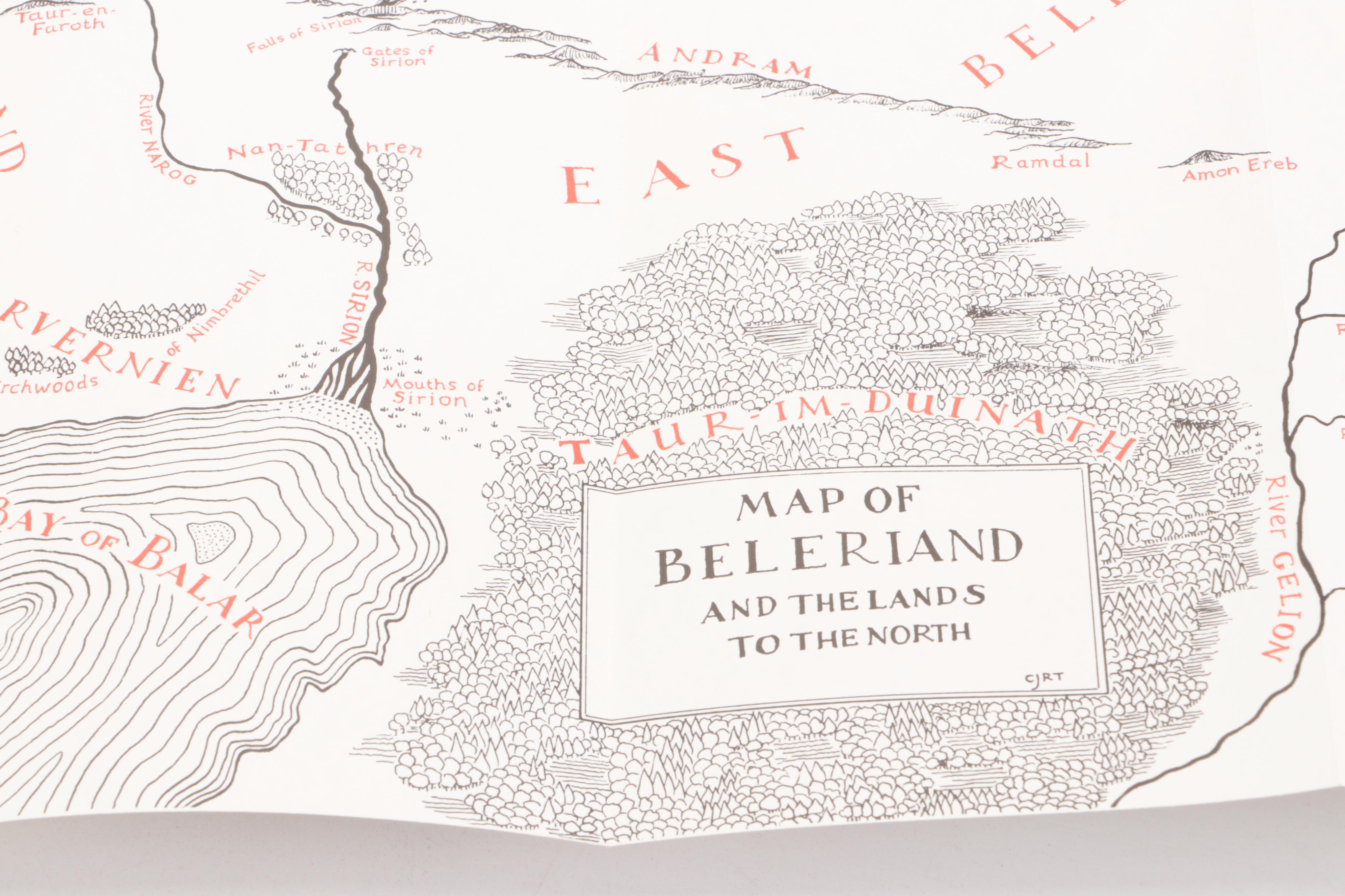 First American Edition "The Silmarillion" by J. R. R. Tolkien with Map, 1977