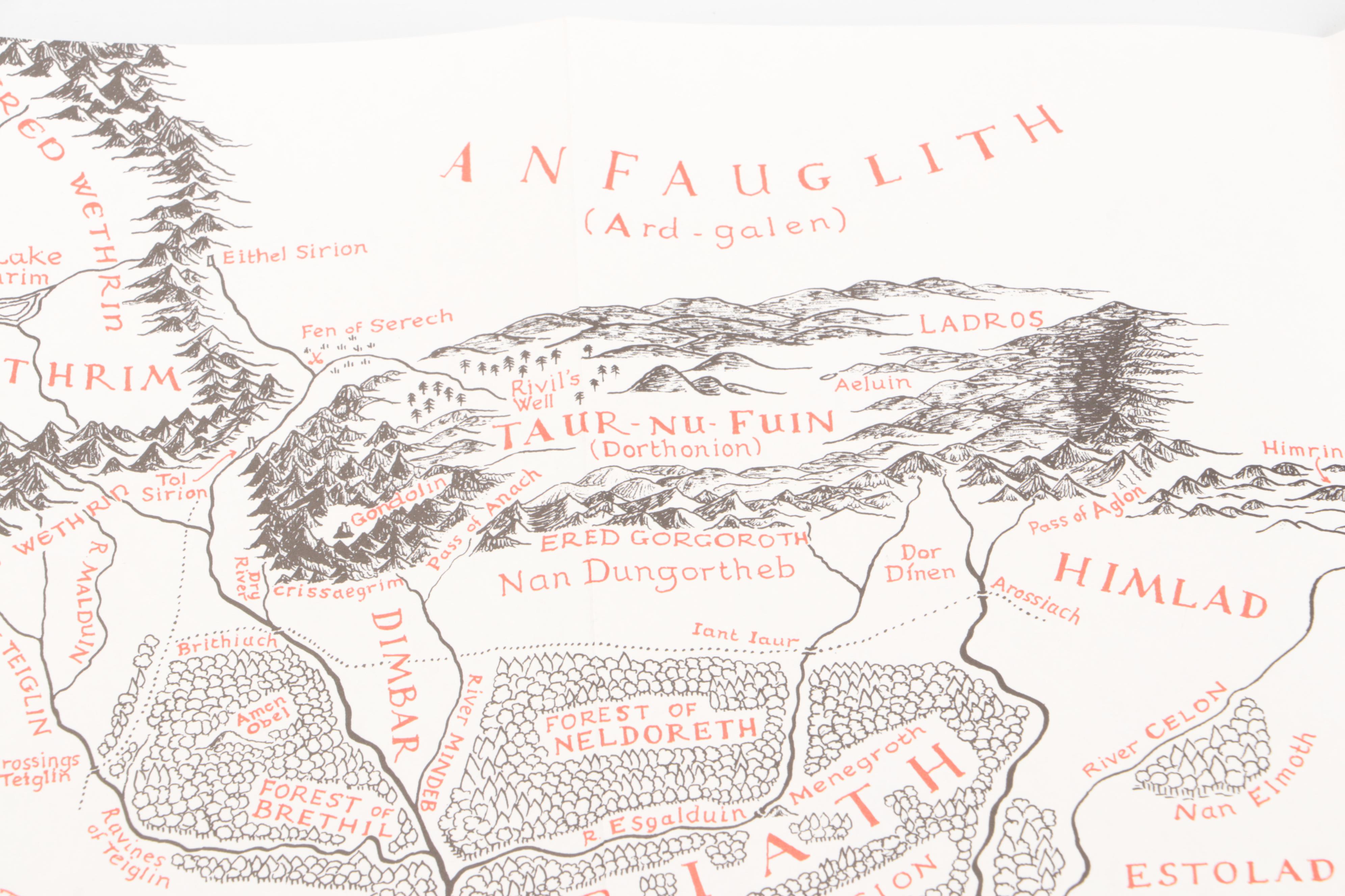 First American Edition "The Silmarillion" by J. R. R. Tolkien with Map, 1977