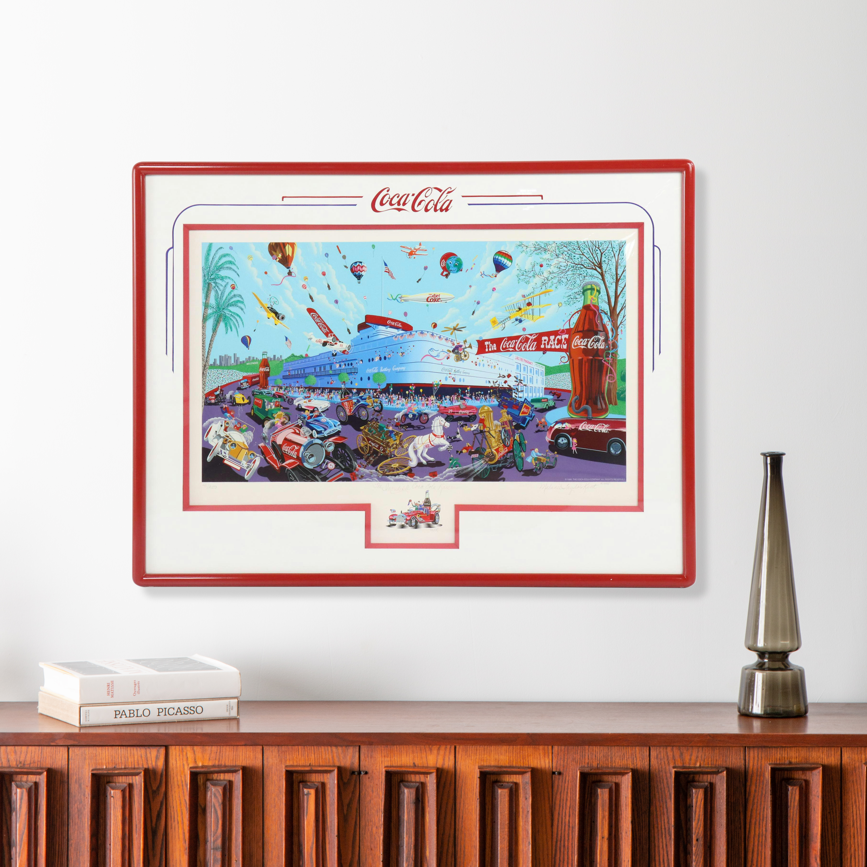 Melanie Taylor Kent Serigraph "The Incredible Coca-Cola Race," 1995