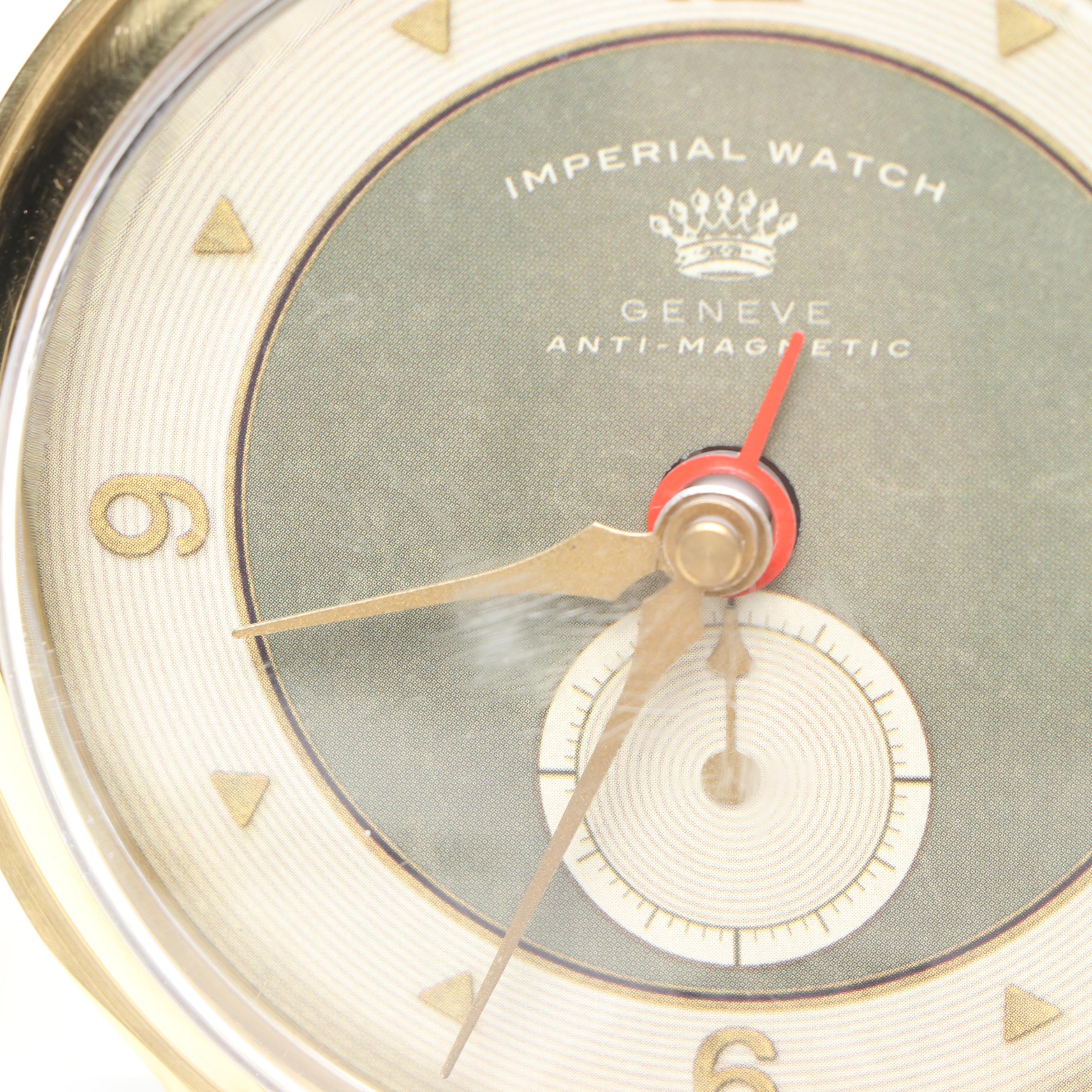 Timeworks Precision Wristwatches Desk Clock with Wooden Faux Book Boxes