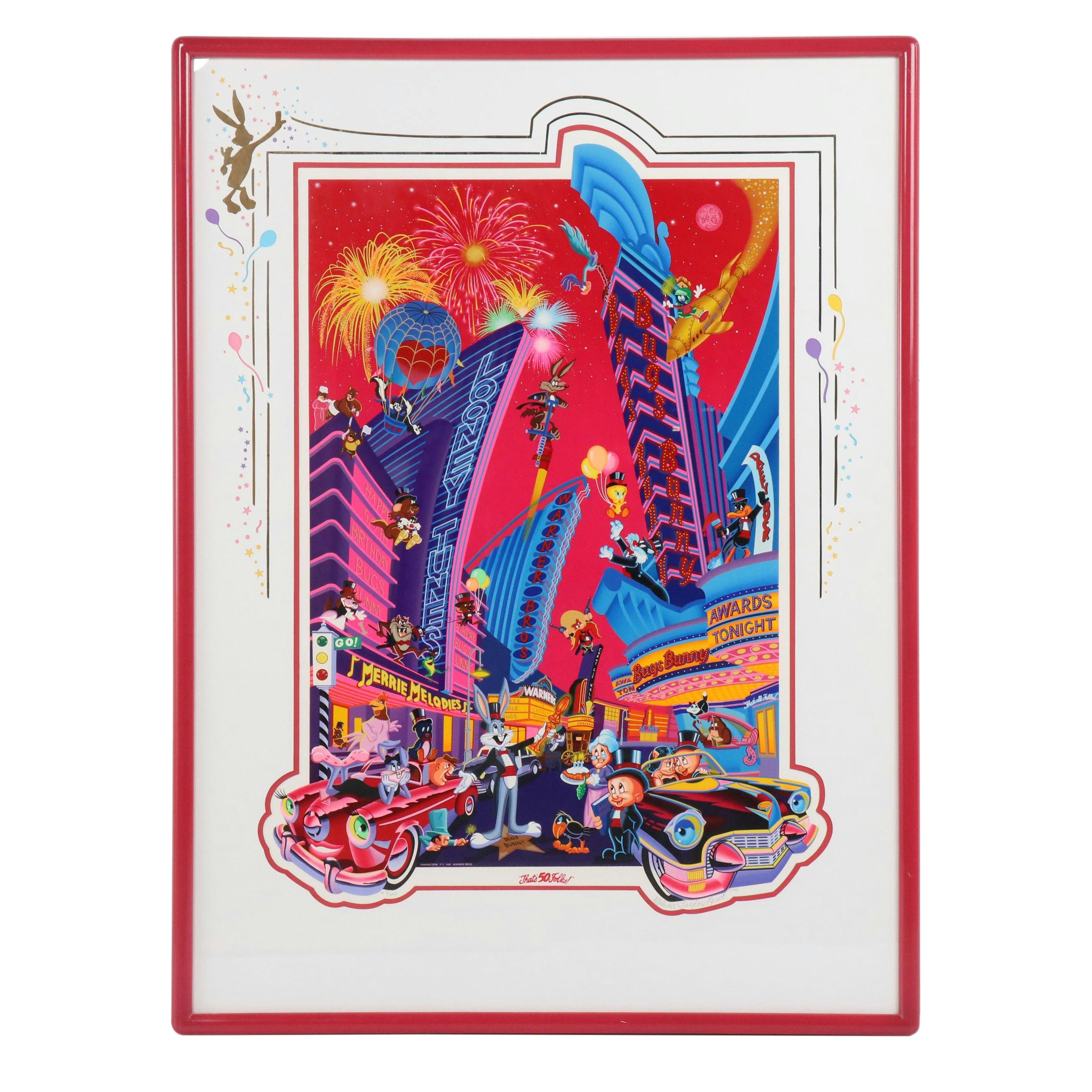 Melanie Taylor Kent Serigraph "That's 50 Folks!," 1991