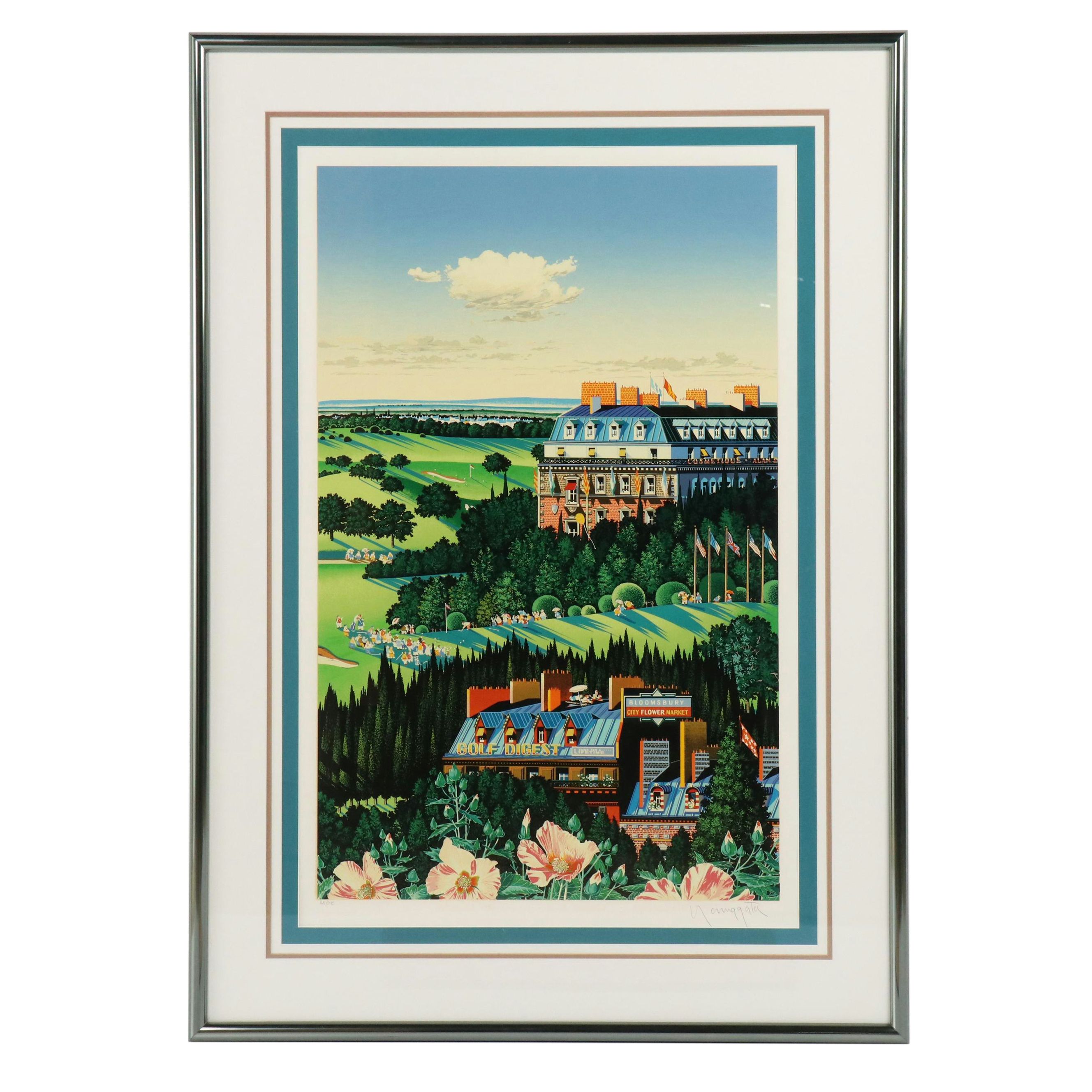 Hiro Yamagata Serigraph "Country Club," 1988