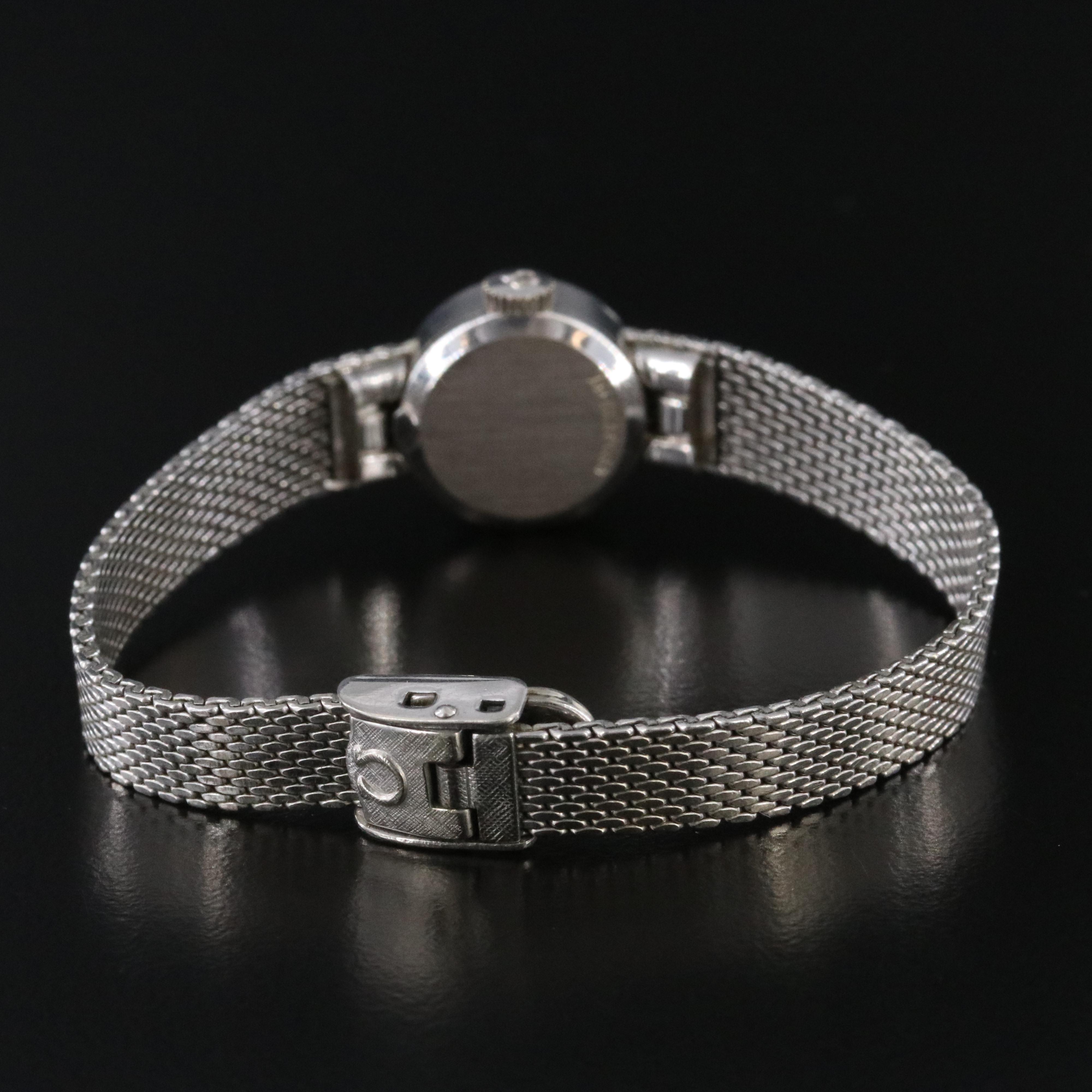 Vintage Omega White Gold-Plated Watch c.1968